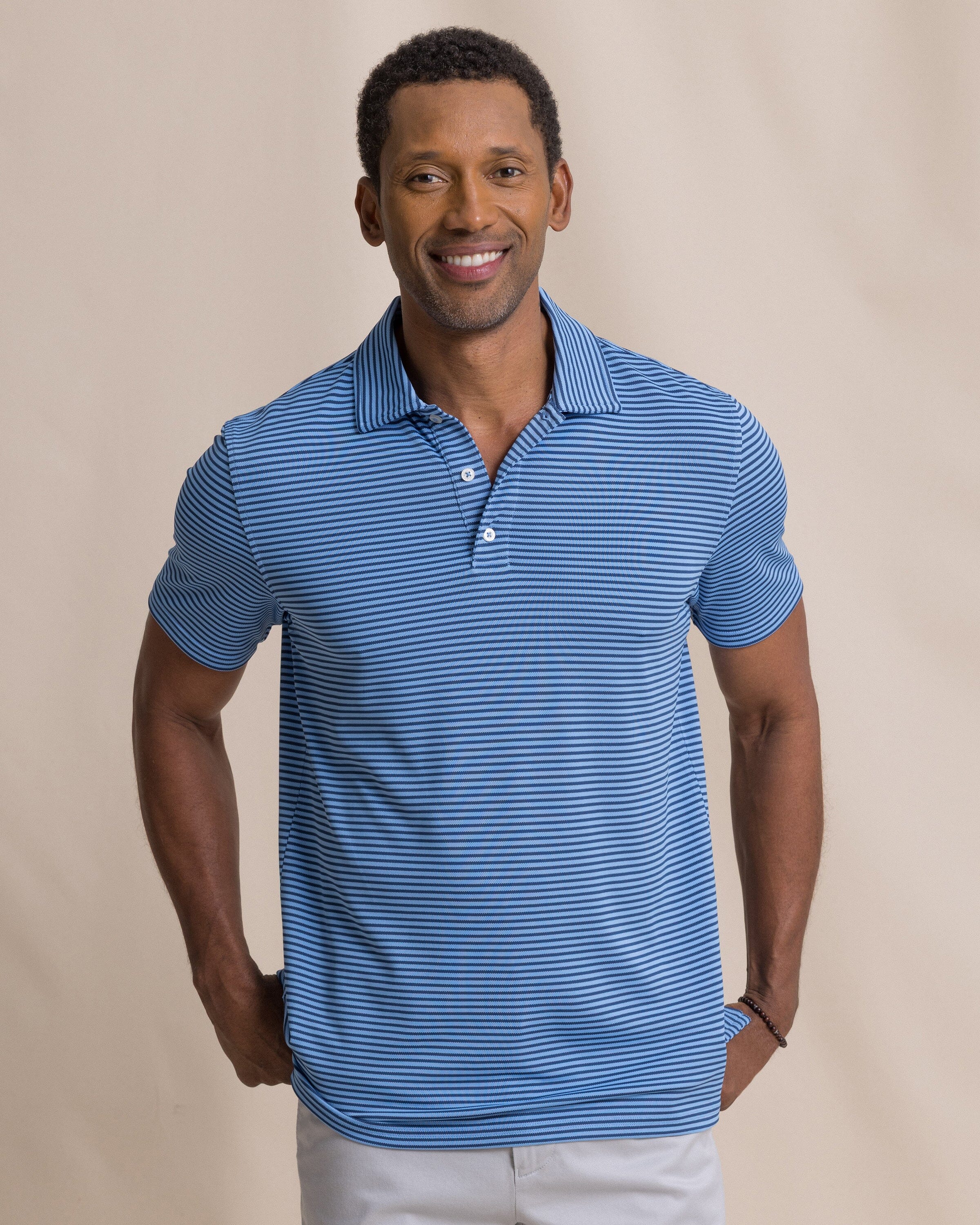 Coastal Breeze® Oceanfront Stripe Pique Performance Polo - Image 13