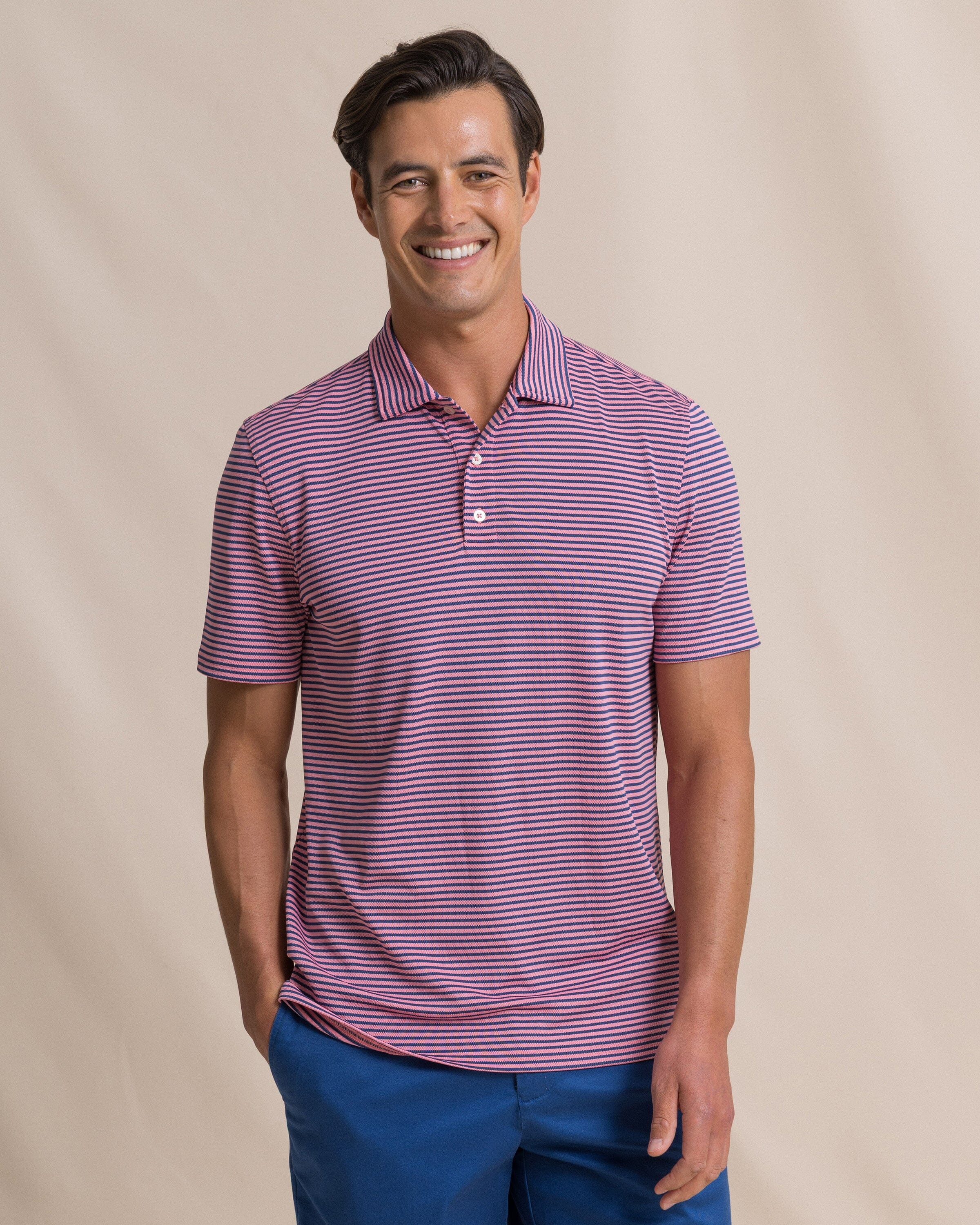 Coastal Breeze® Oceanfront Stripe Pique Performance Polo - Image 3
