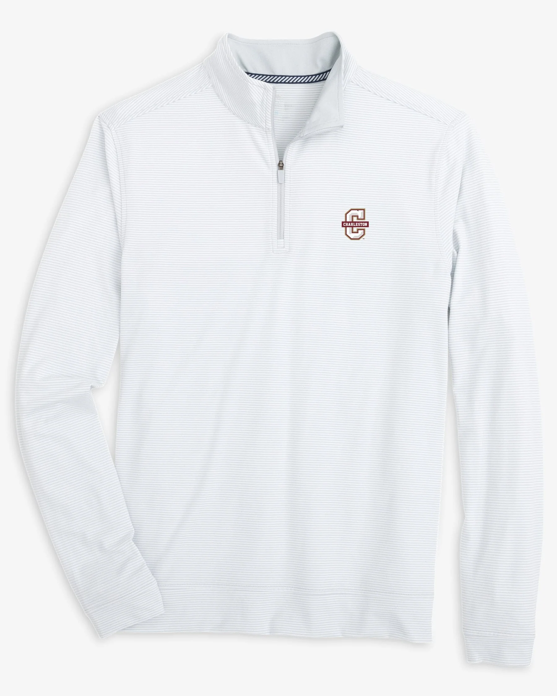 College of Charleston Cougars Cruiser Micro-Stripe Heather Quarter Zip - Image 3