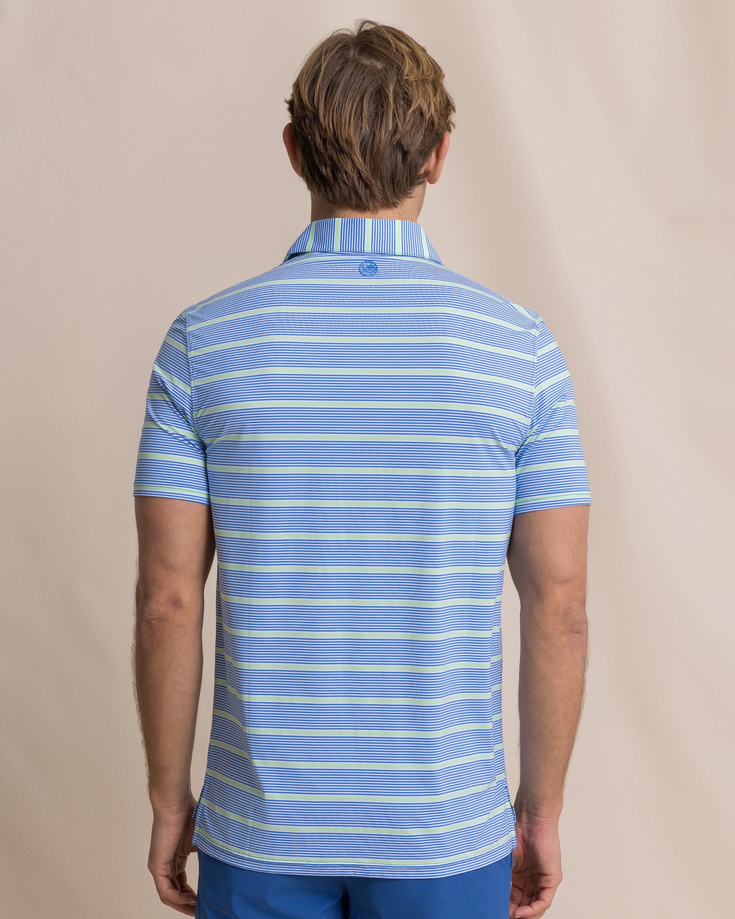 Core Sound Stripe Coastal Breeze® Performance Polo - Image 17