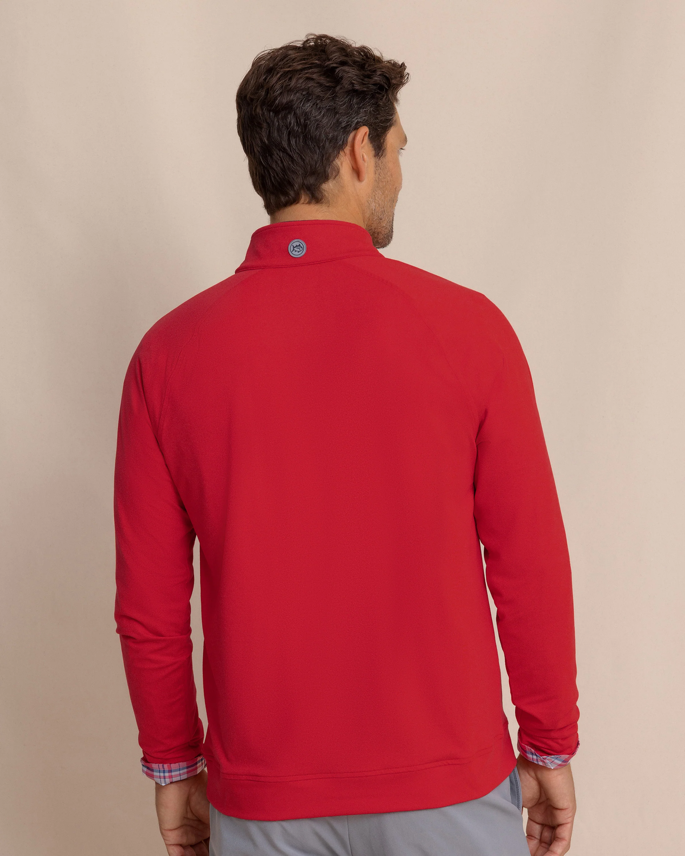 Cruiser Heather Quarter Zip Pullover - Heather Crab Red - Image 5