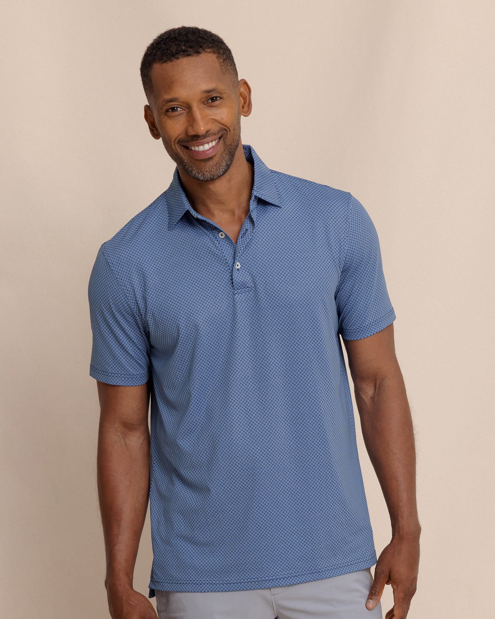 Driver Coastal Geo Printed Polo - Image 3