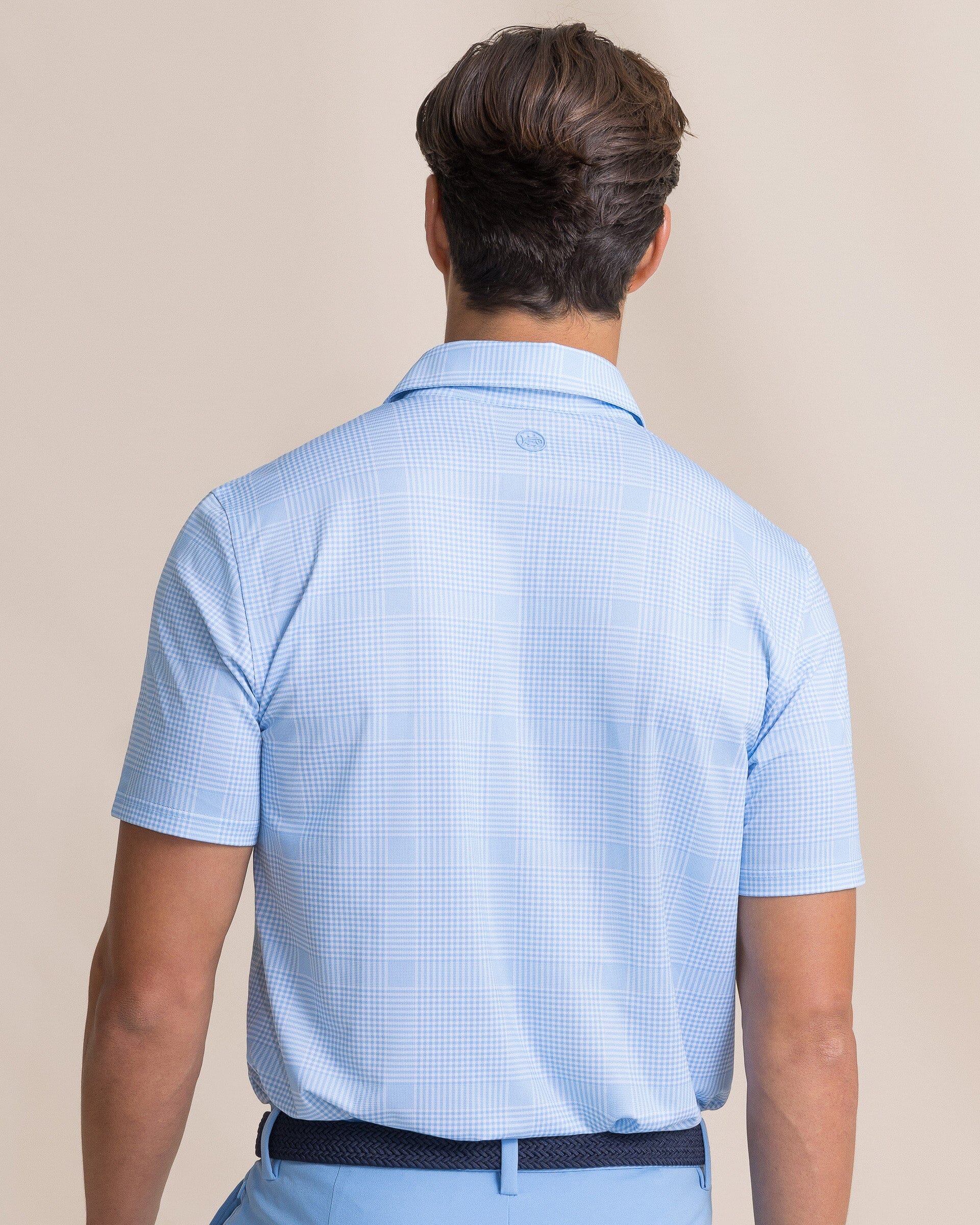 Driver Coral Key Plaid Printed Polo - Image 6