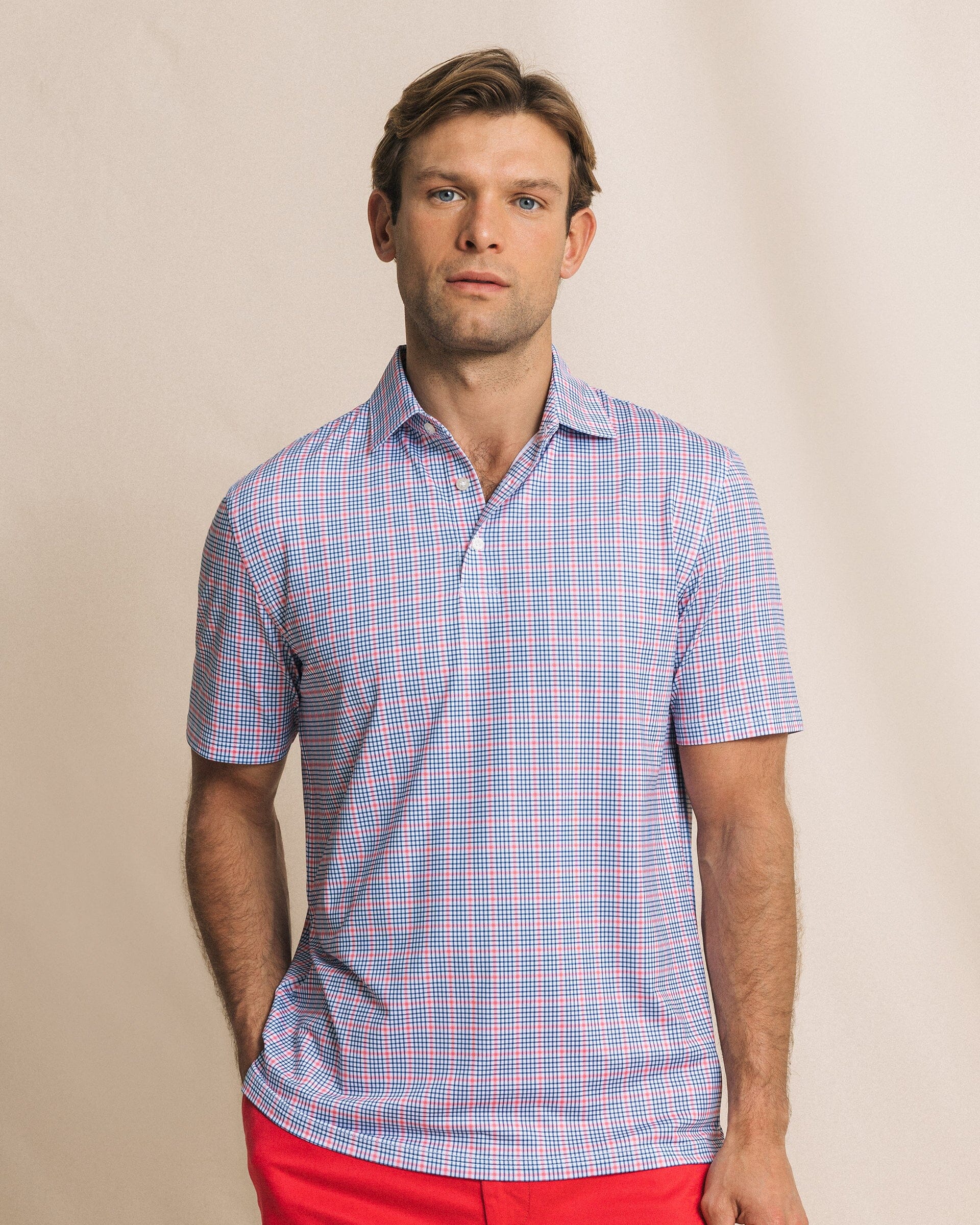 Driver Surfside Retreat Plaid Polo - Image 3