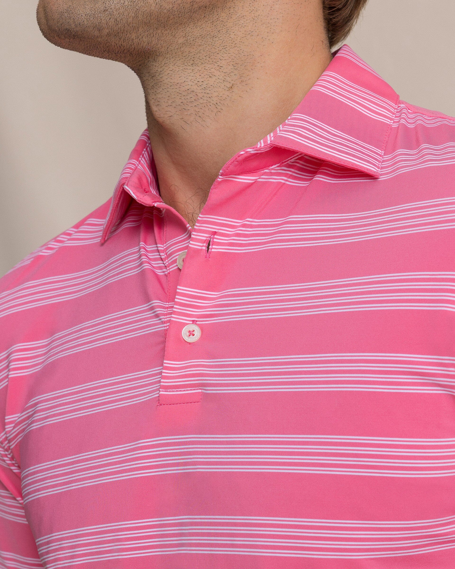 Dune Crest Stripe Coastal Breeze® Performance Polo - Image 3