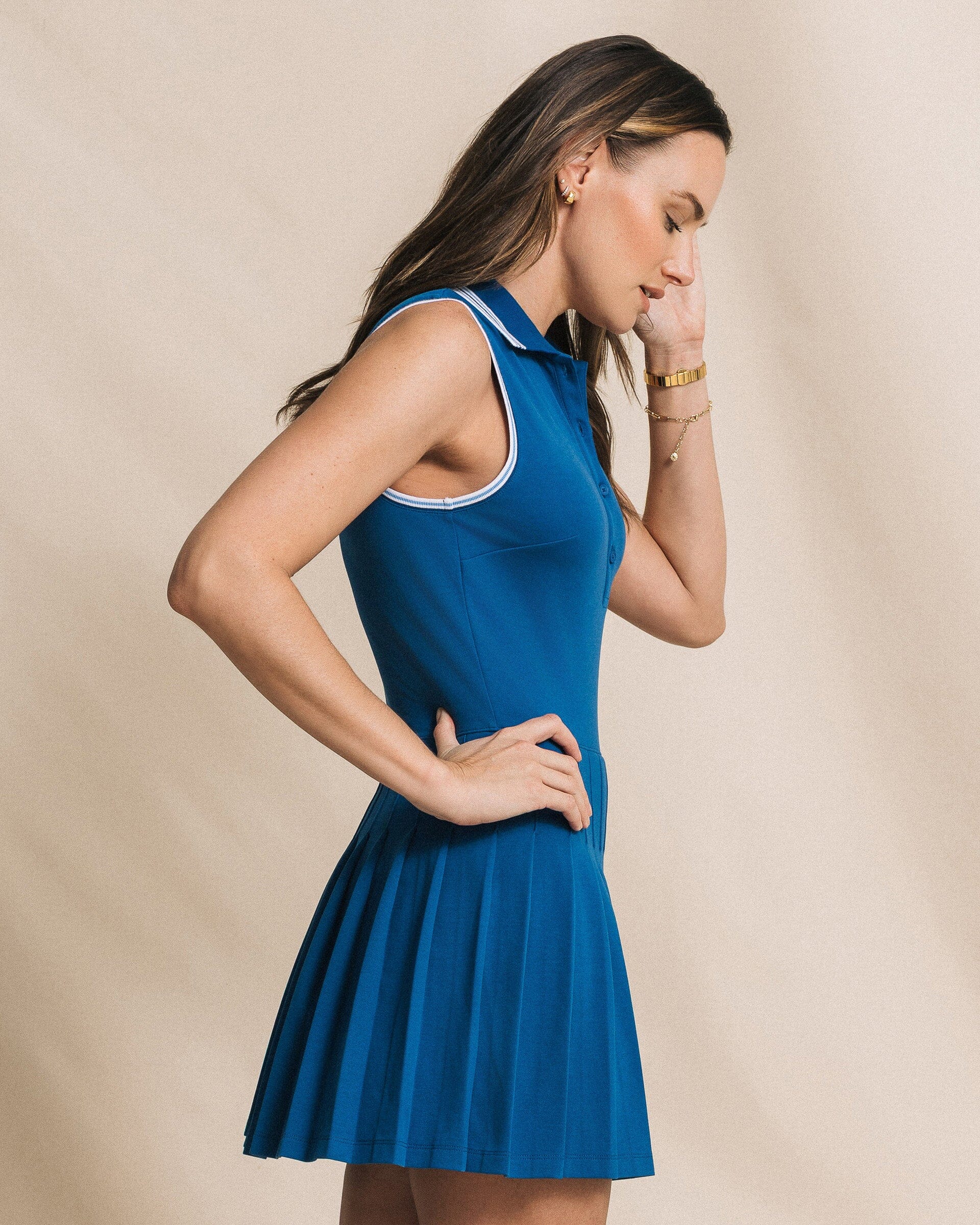 Ella Sleeveless Pleated Tennis Dress - Image 5