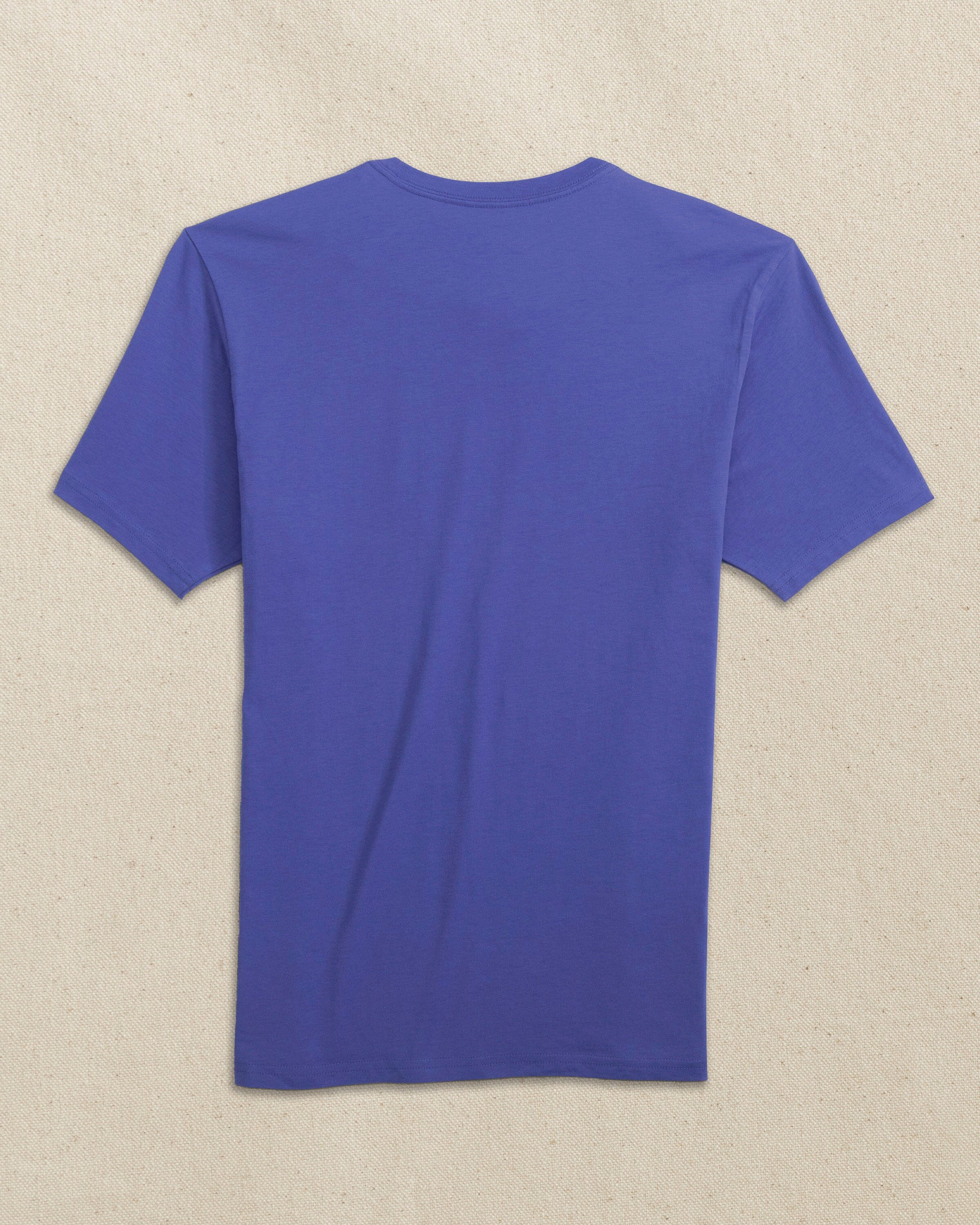Embroidered Skipjack Short Sleeve T-Shirt - Blue and White - Image 2