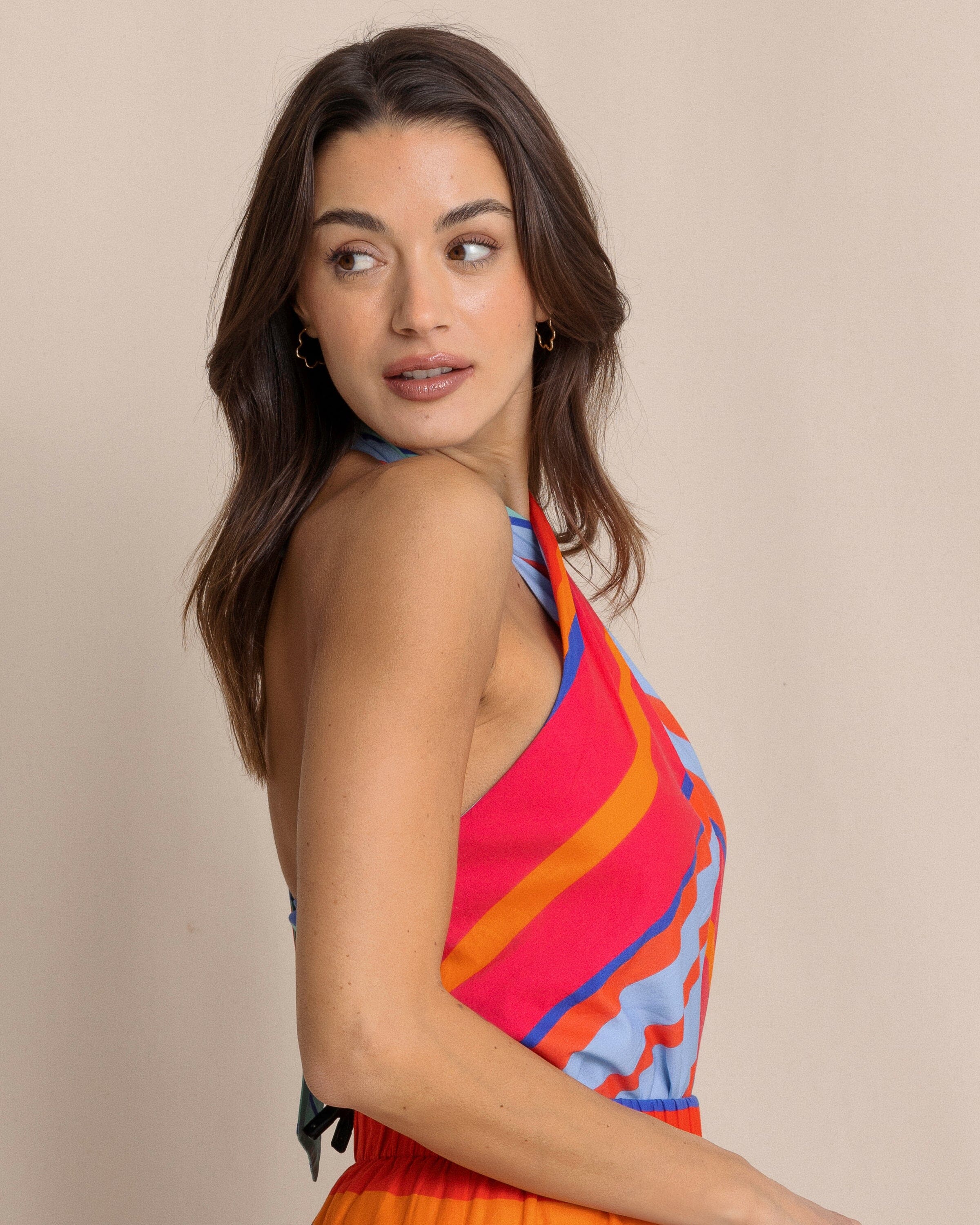Fallon Calypso Cay Stripe Halter Top - Image 5