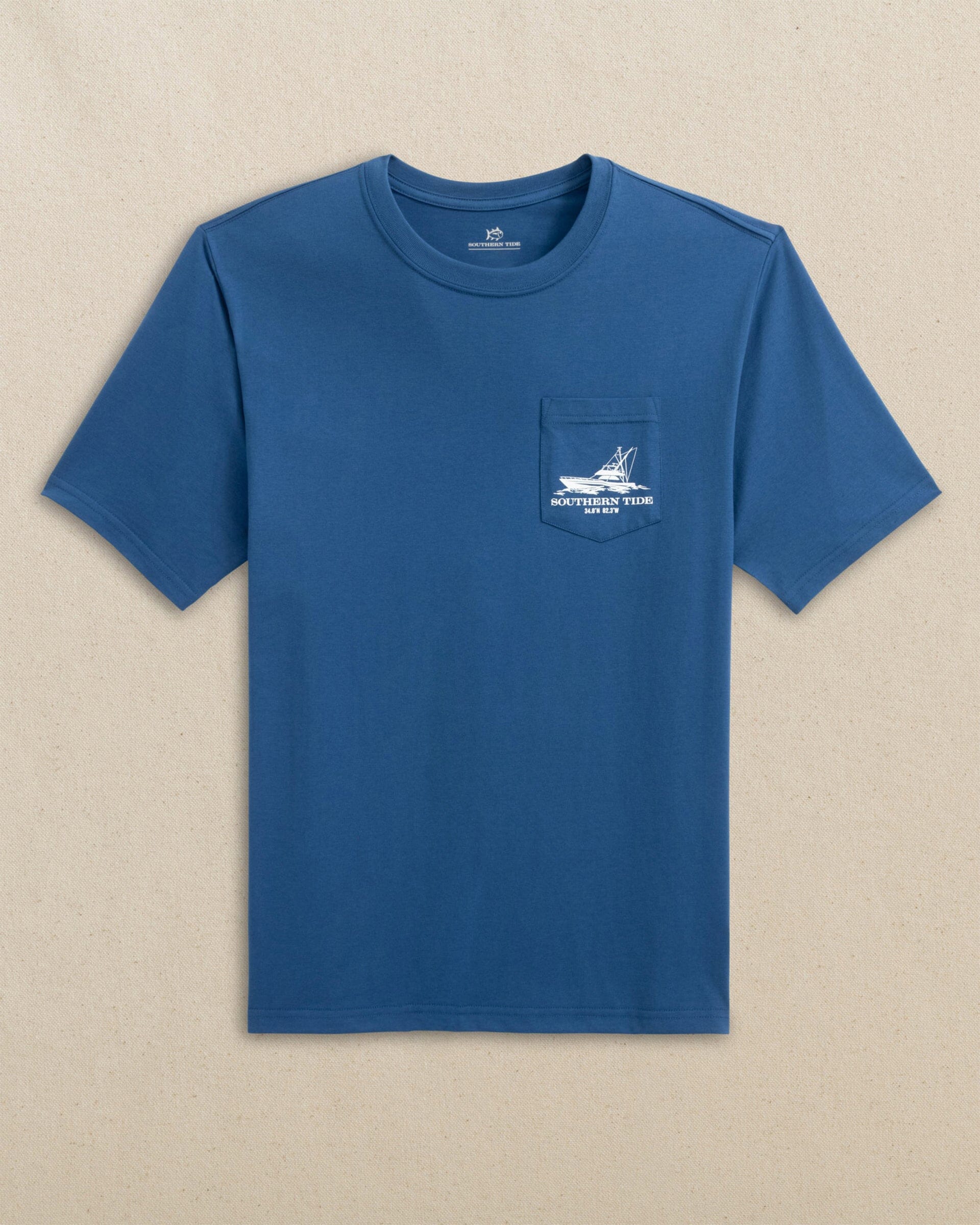 Fishing Boat Coordinates Short Sleeve T-Shirt - Image 2