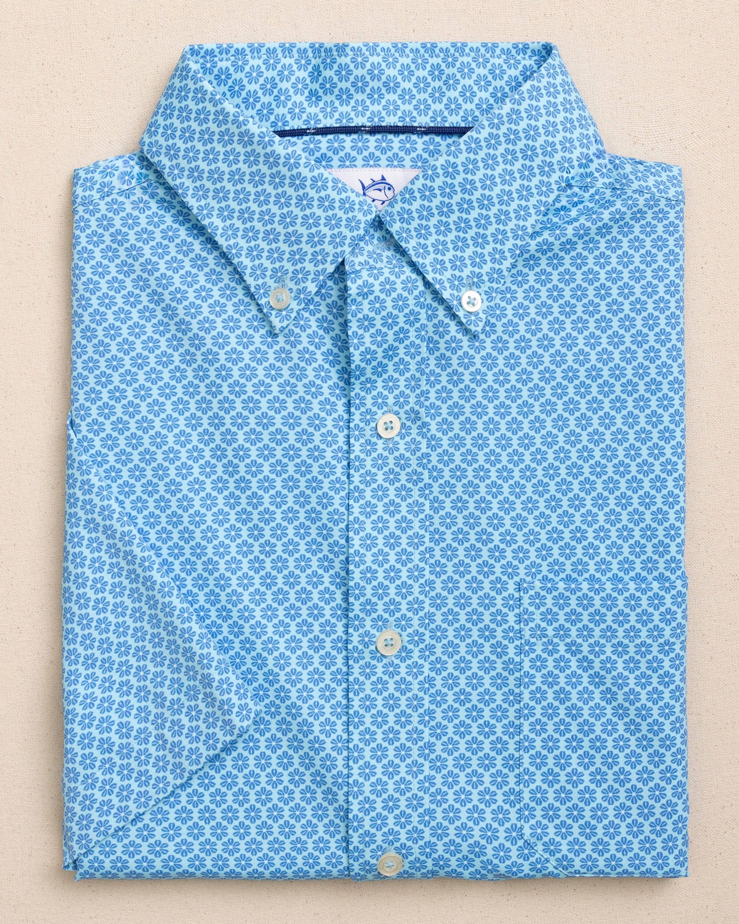 Flower Garden Coastal Breeze® Short Sleeve Sport Shirt