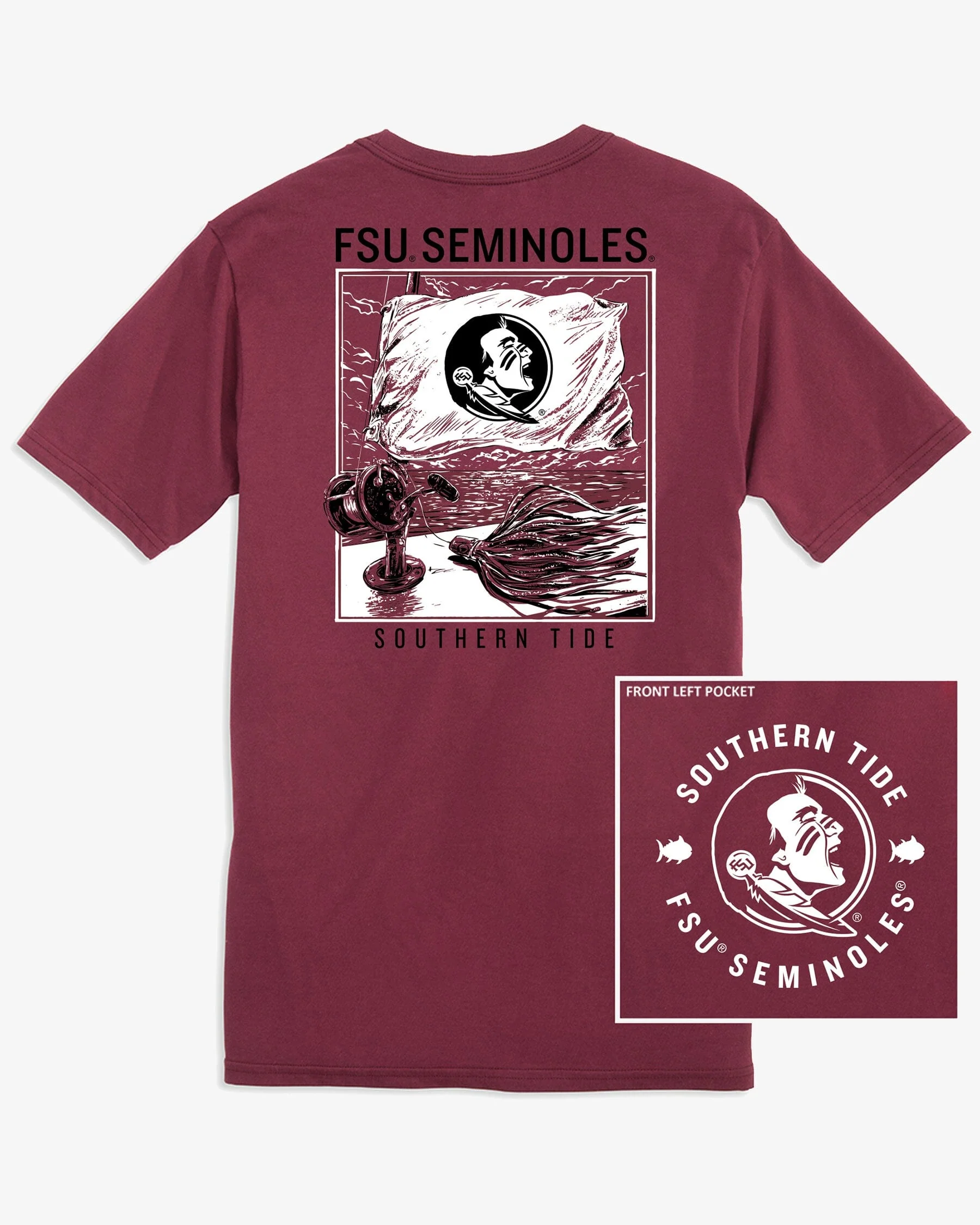 FSU Seminoles Fishing Flag T-Shirt
