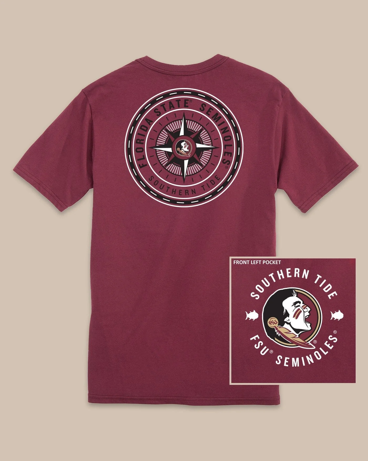 FSU Seminoles Gameday Collegiate Compass T-Shirt - Image 2