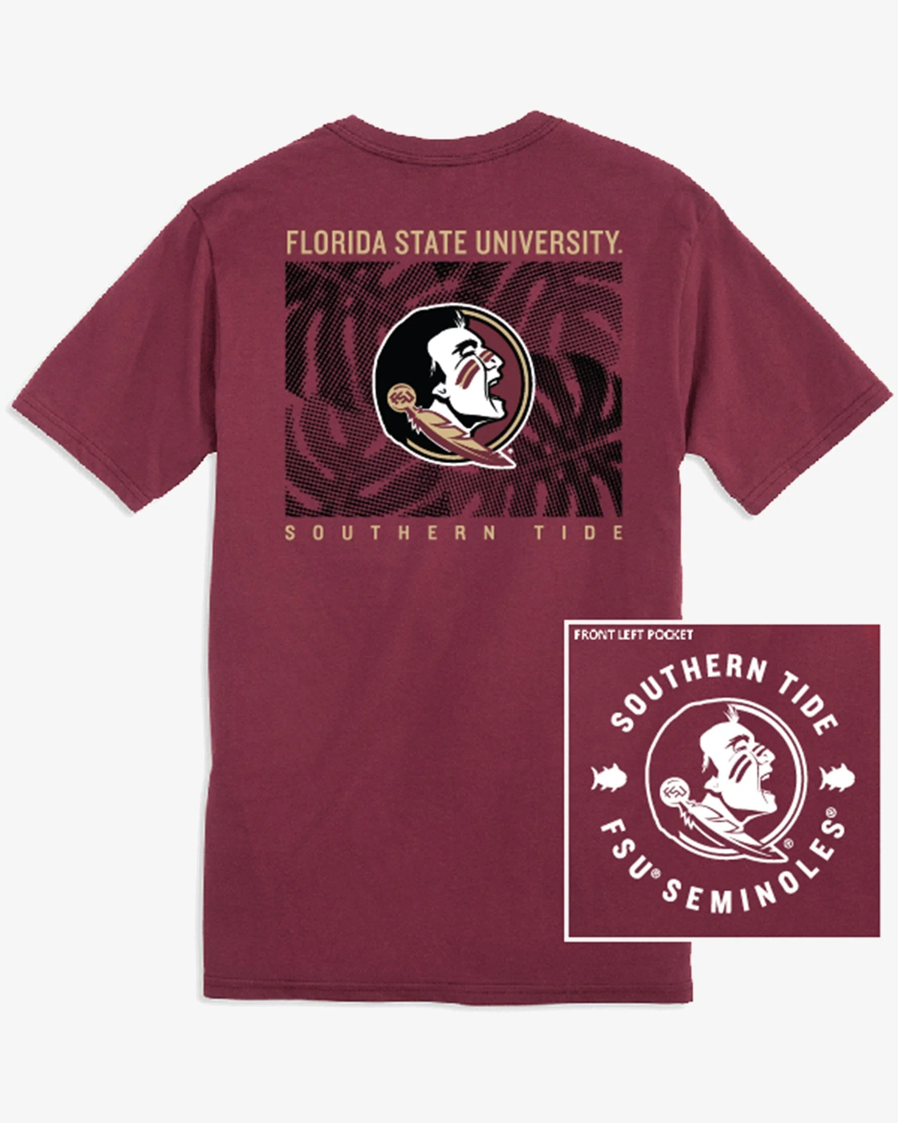 FSU Seminoles Halftone Monstera T-Shirt