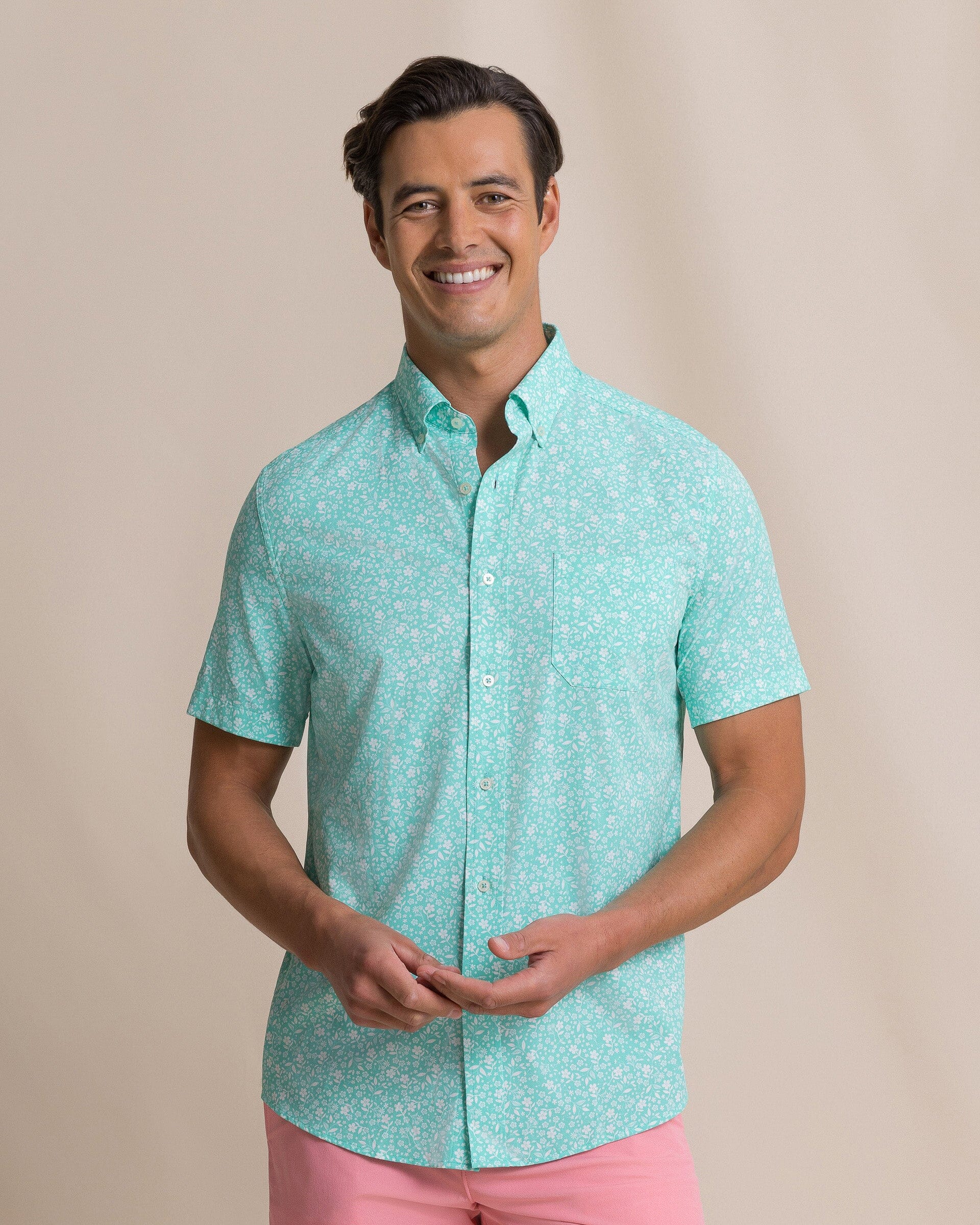 Garden Blooms Coastal Breeze® Short Sleeve Sport Shirt - Image 11