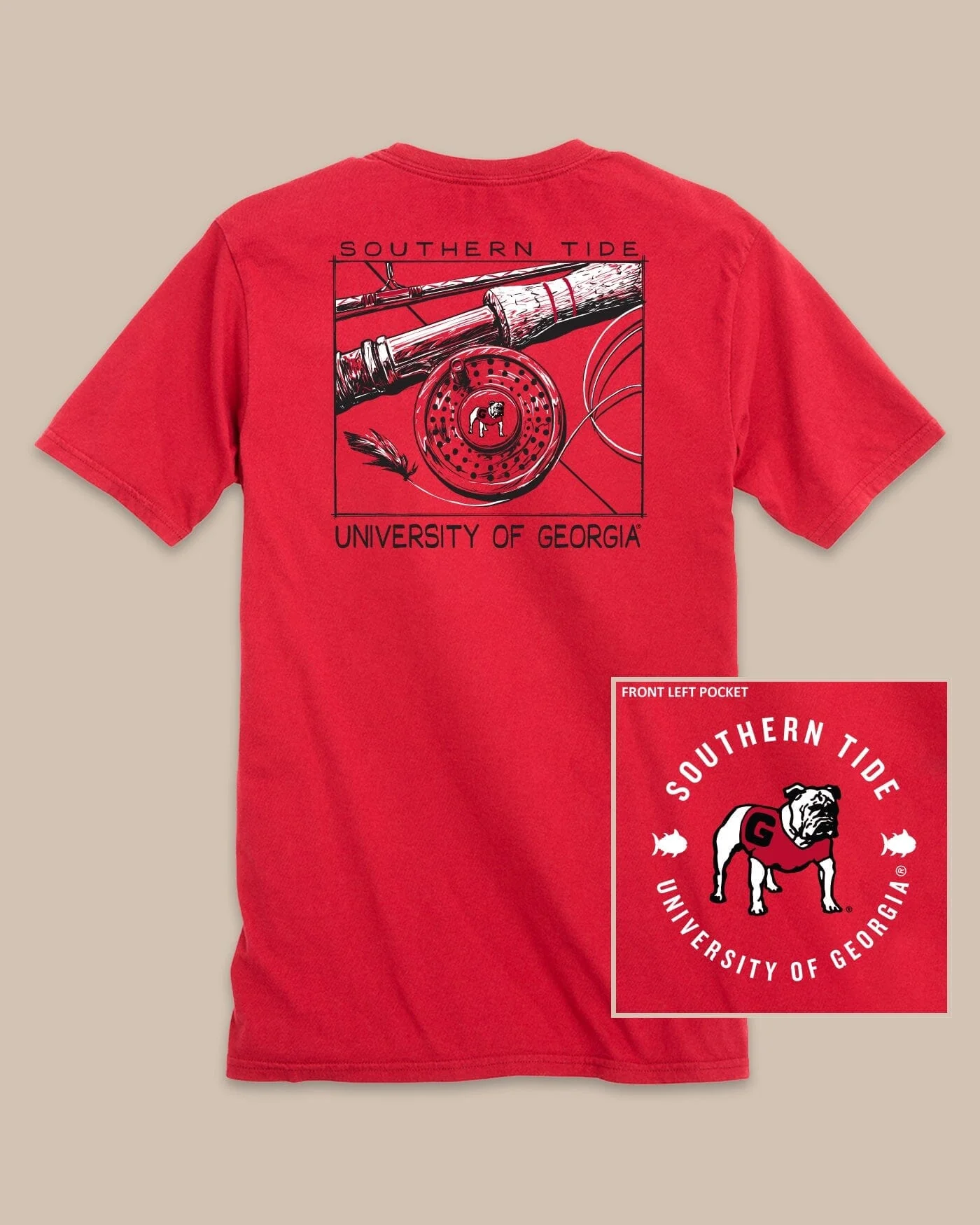 Georgia Bulldogs Gameday Fly Reel T-Shirt - Image 2