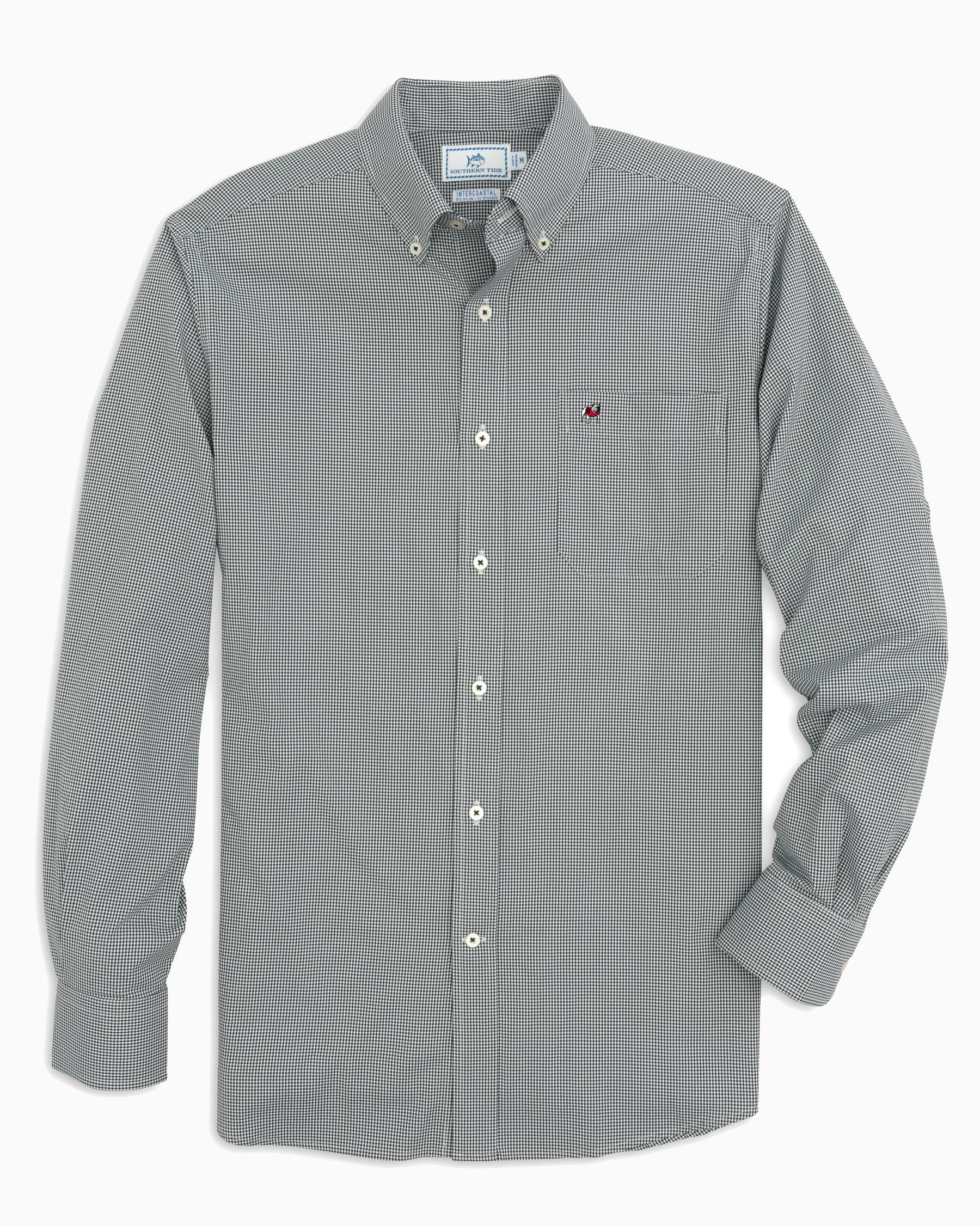 Georgia Bulldogs Gingham Button Down Shirt - Image 5