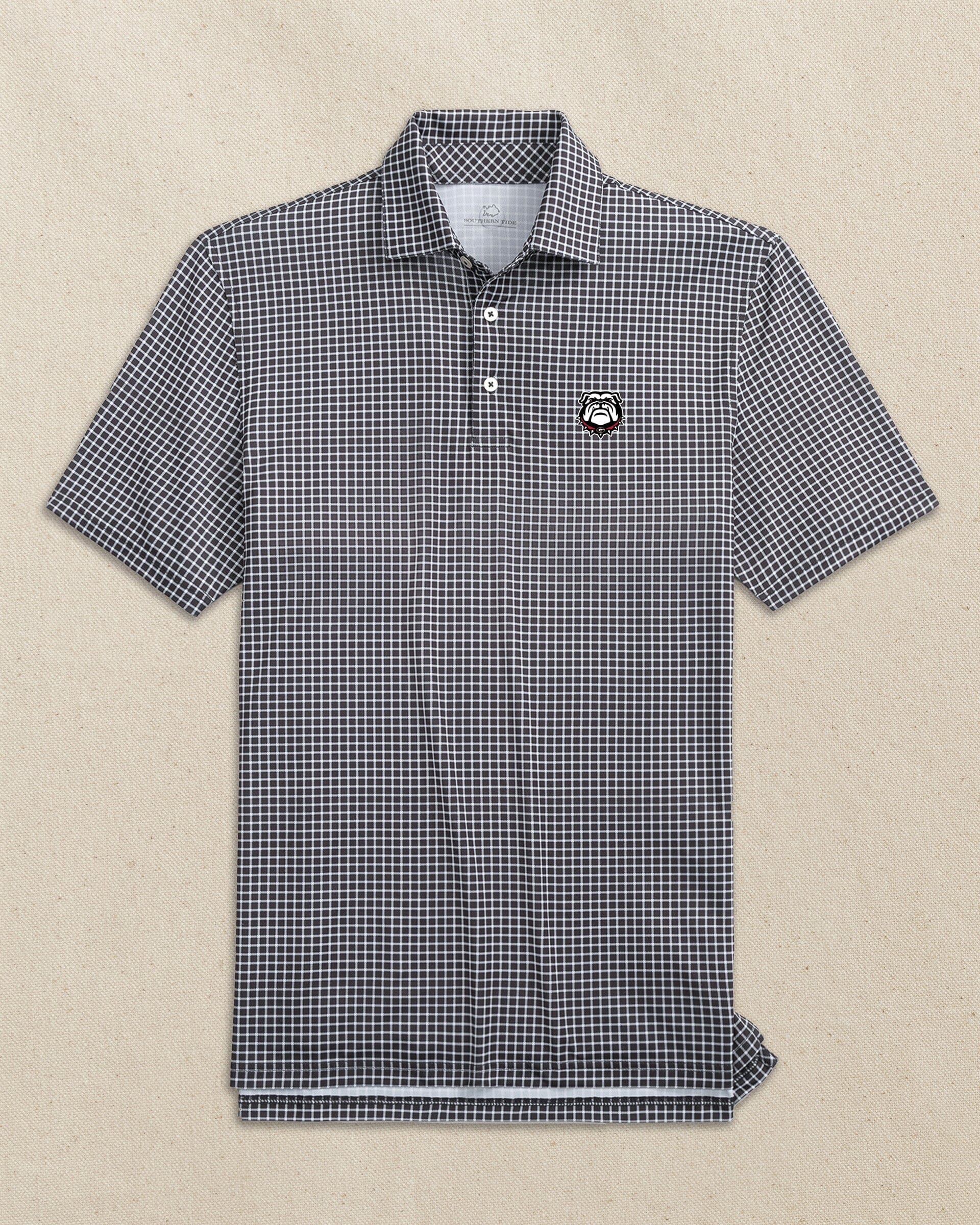 Georgia Bulldogs Head Driver Dunes Edge Plaid Polo - Image 4