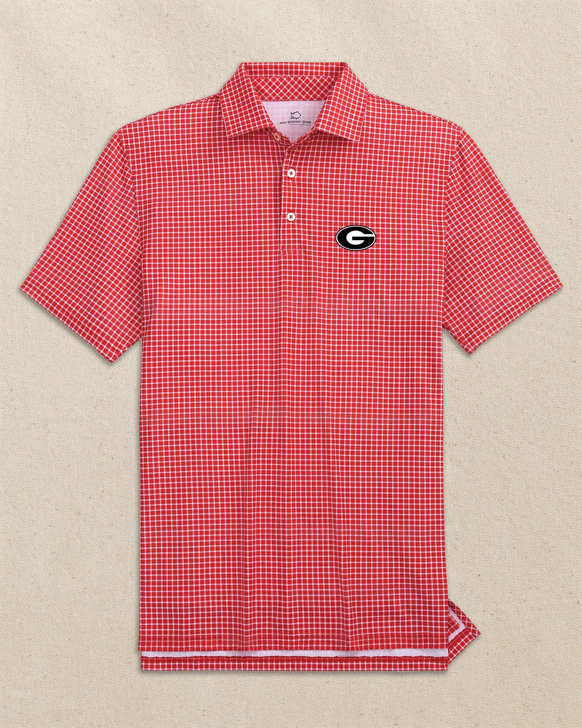 Georgia Bulldogs Oval G Driver Dunes Edge Plaid Polo - Image 2