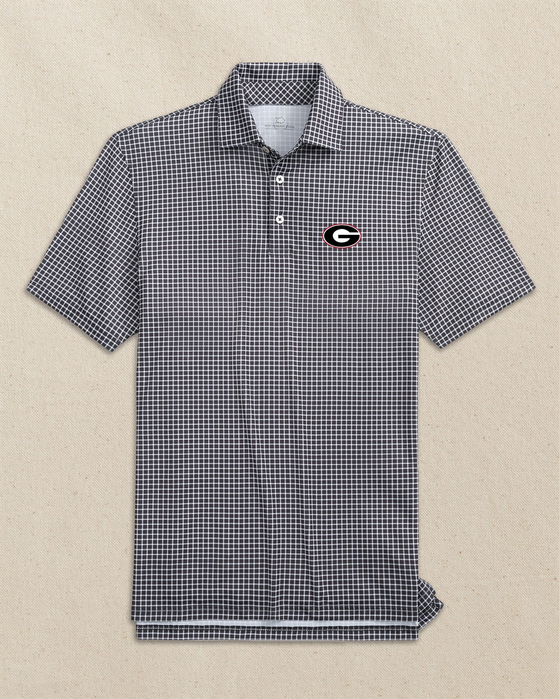Georgia Bulldogs Oval G Driver Dunes Edge Plaid Polo - Image 3