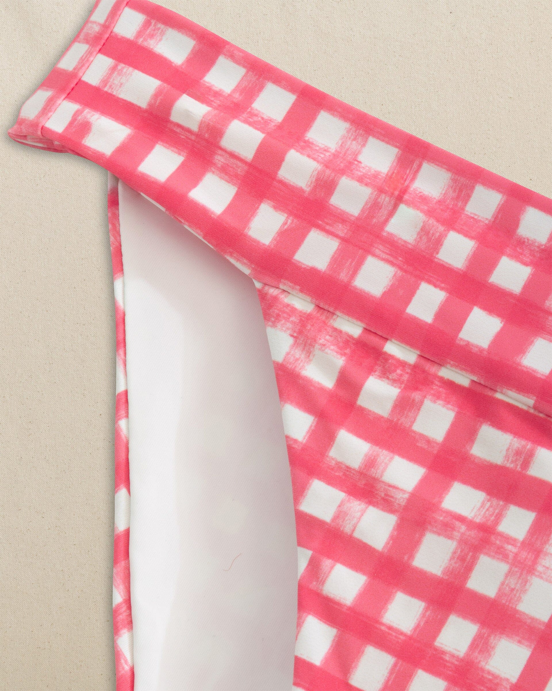 Gingham Banded Bikini Bottom - Image 4