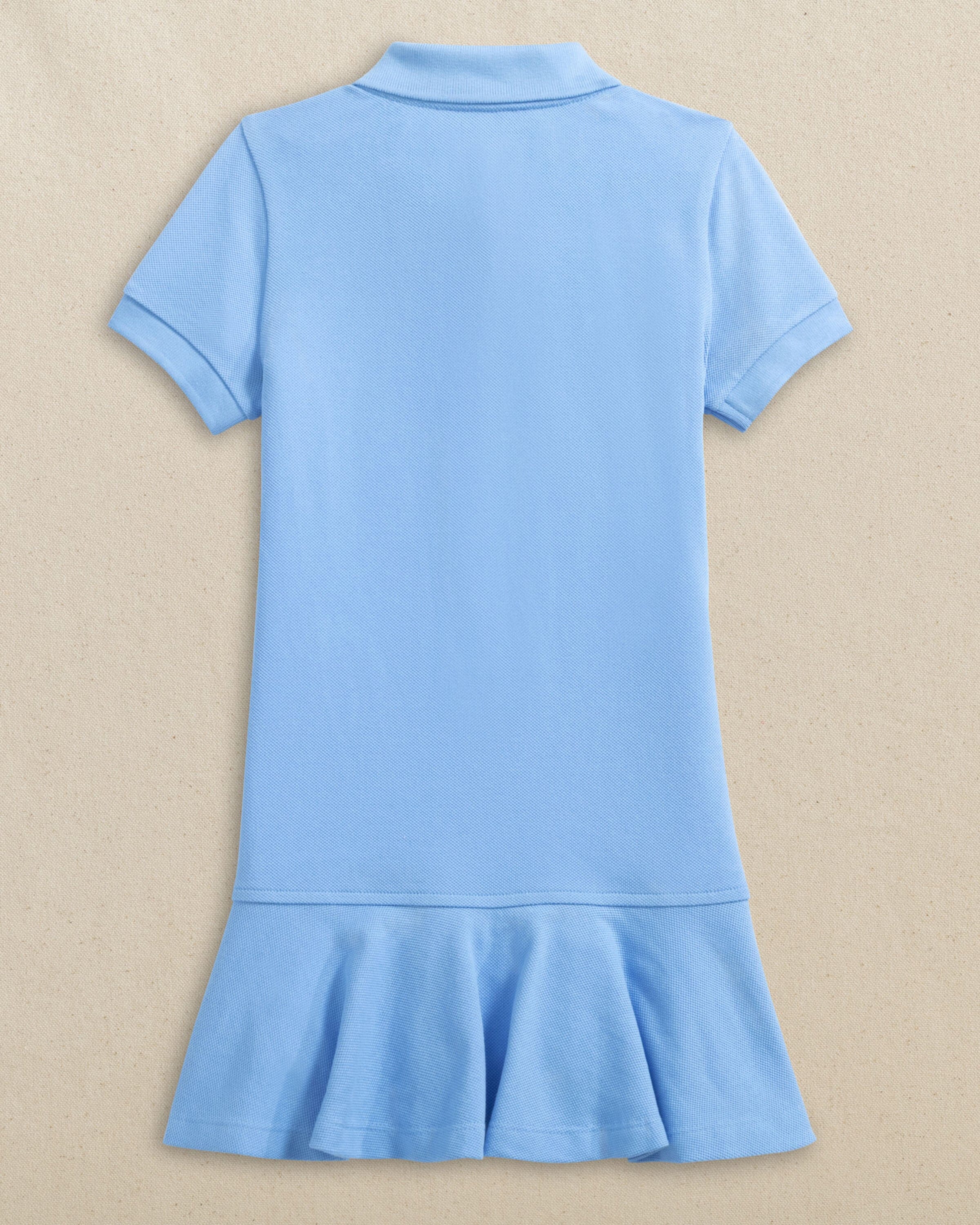 Girls Skipjack Dropwaist Polo Dress - Ocean Channel - Image 4
