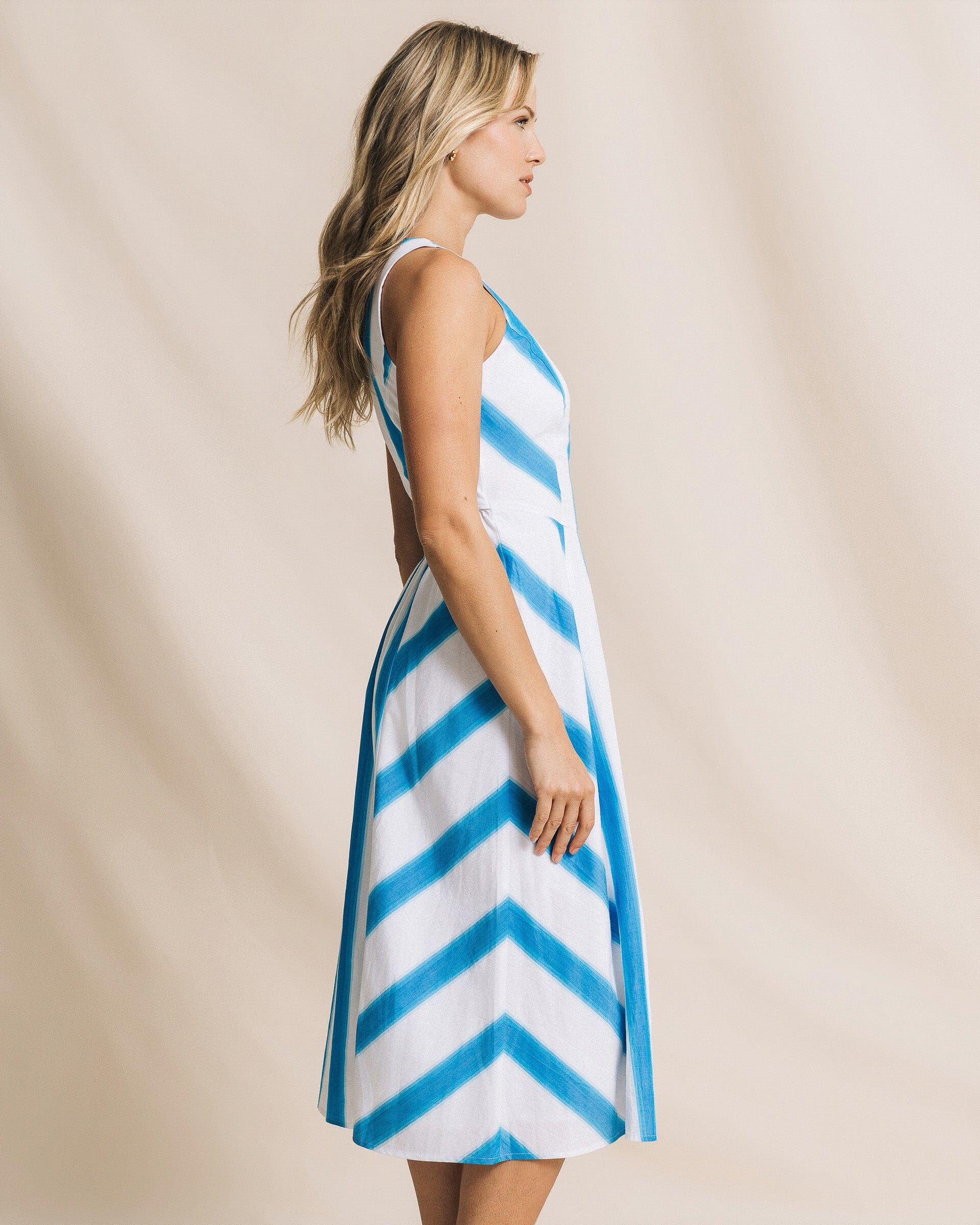 Hayden Stripe Mix Midi Dress - Image 5