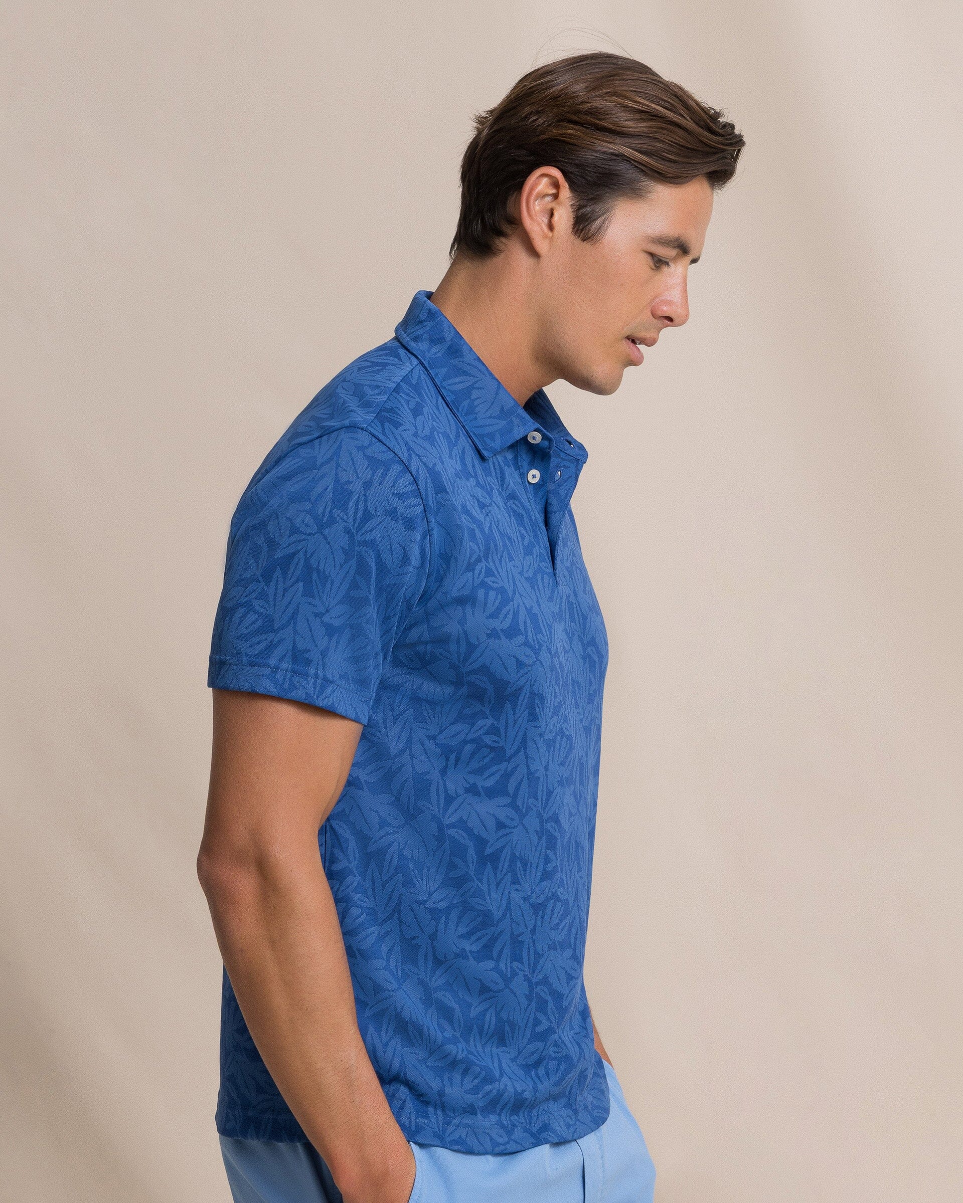 Island Fronds Jacquard Polo - Image 4