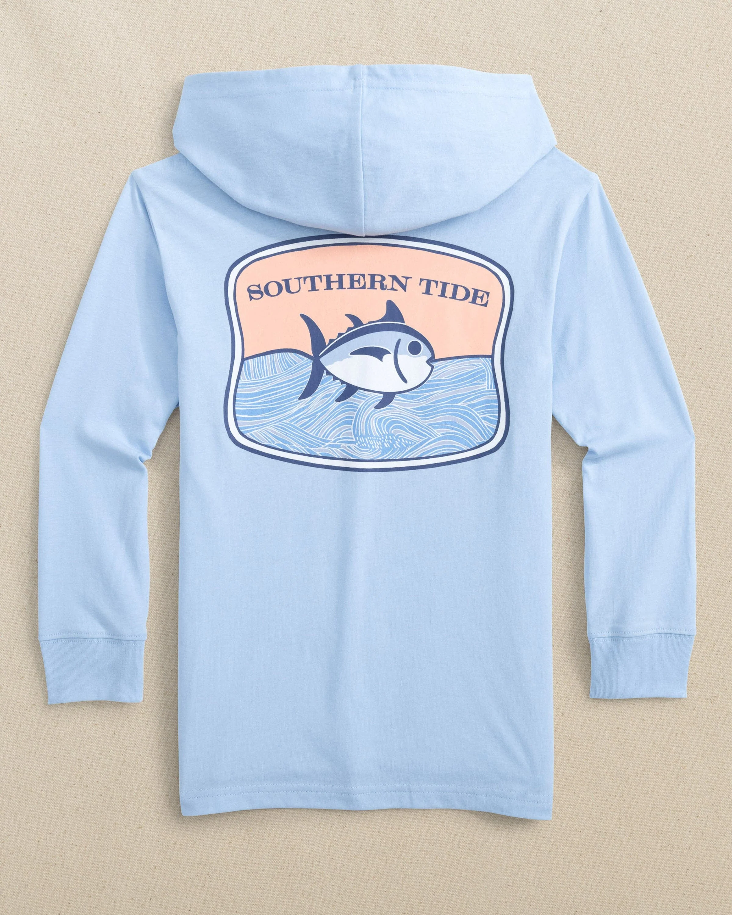 Kids Skipjack Beach Badge Long Sleeve Hoodie T-Shirt
