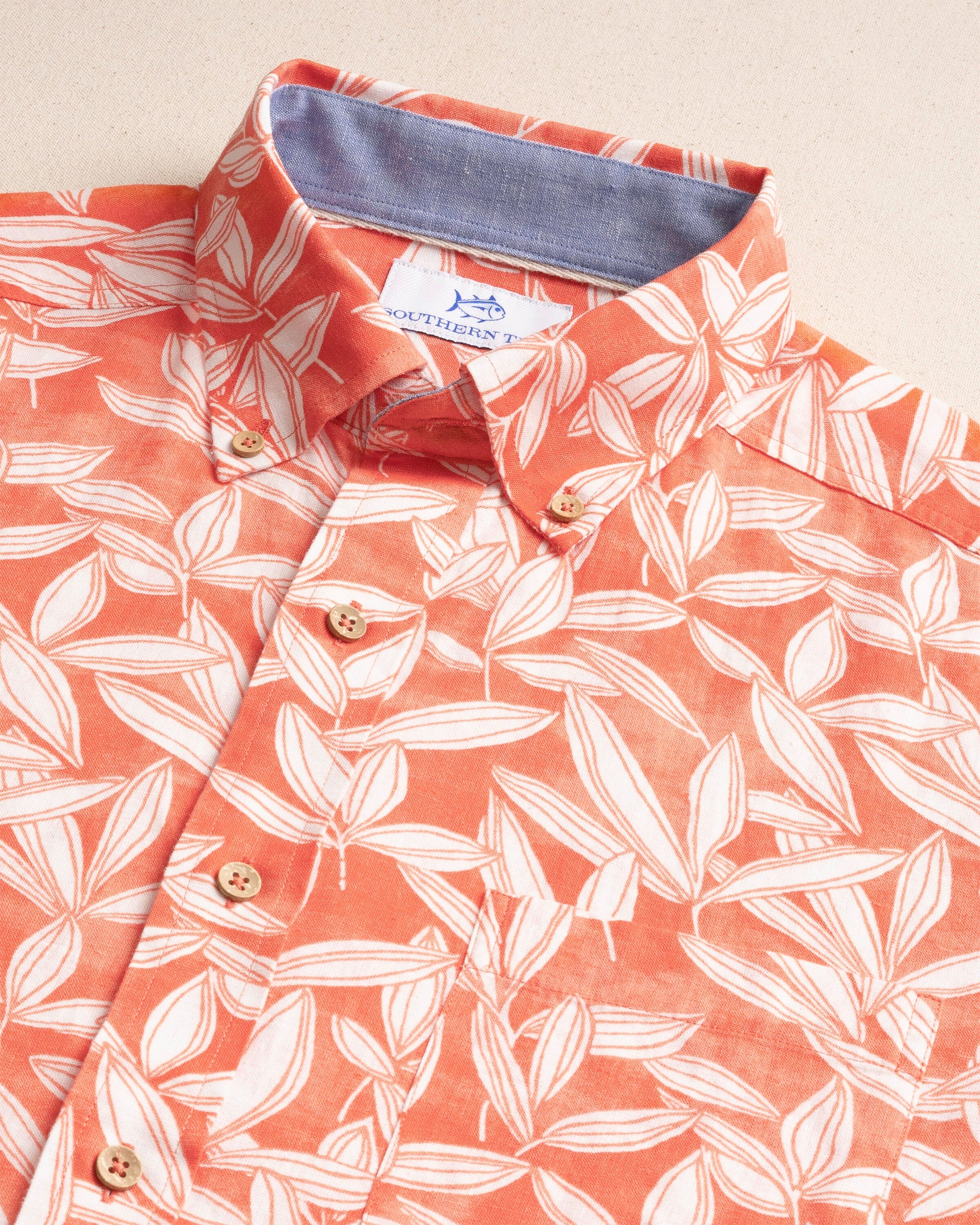 Kokomo Row Linen Rayon Short Sleeve Sport Shirt - Image 4