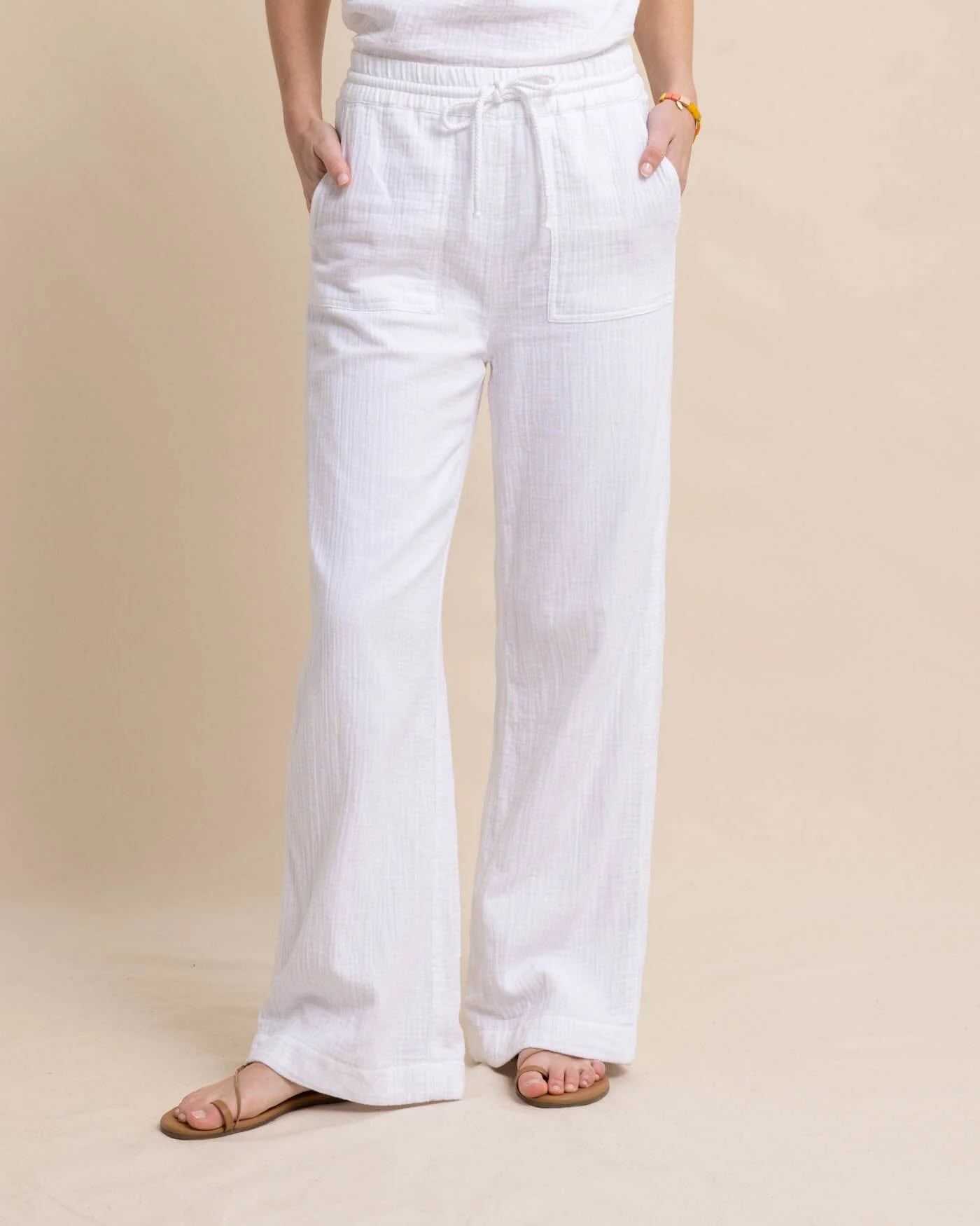 Laken Wide Leg Pant - Classic White - Image 7