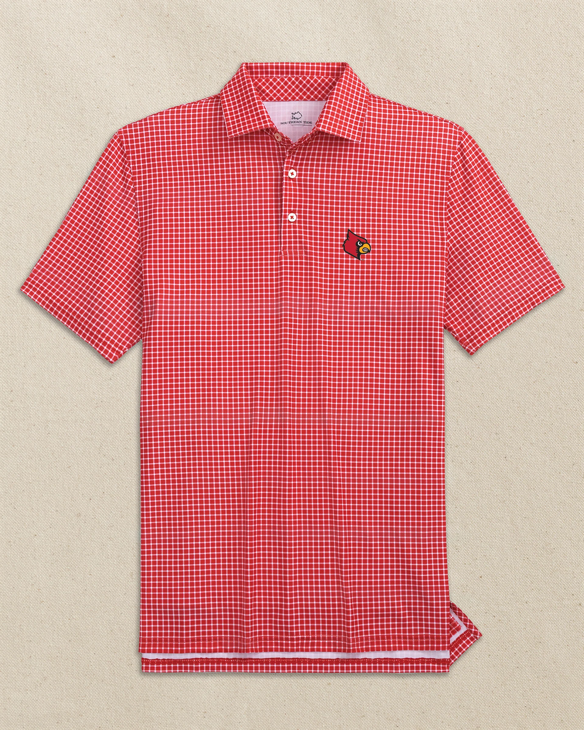 Louisville Cardinals Driver Dunes Edge Plaid Polo