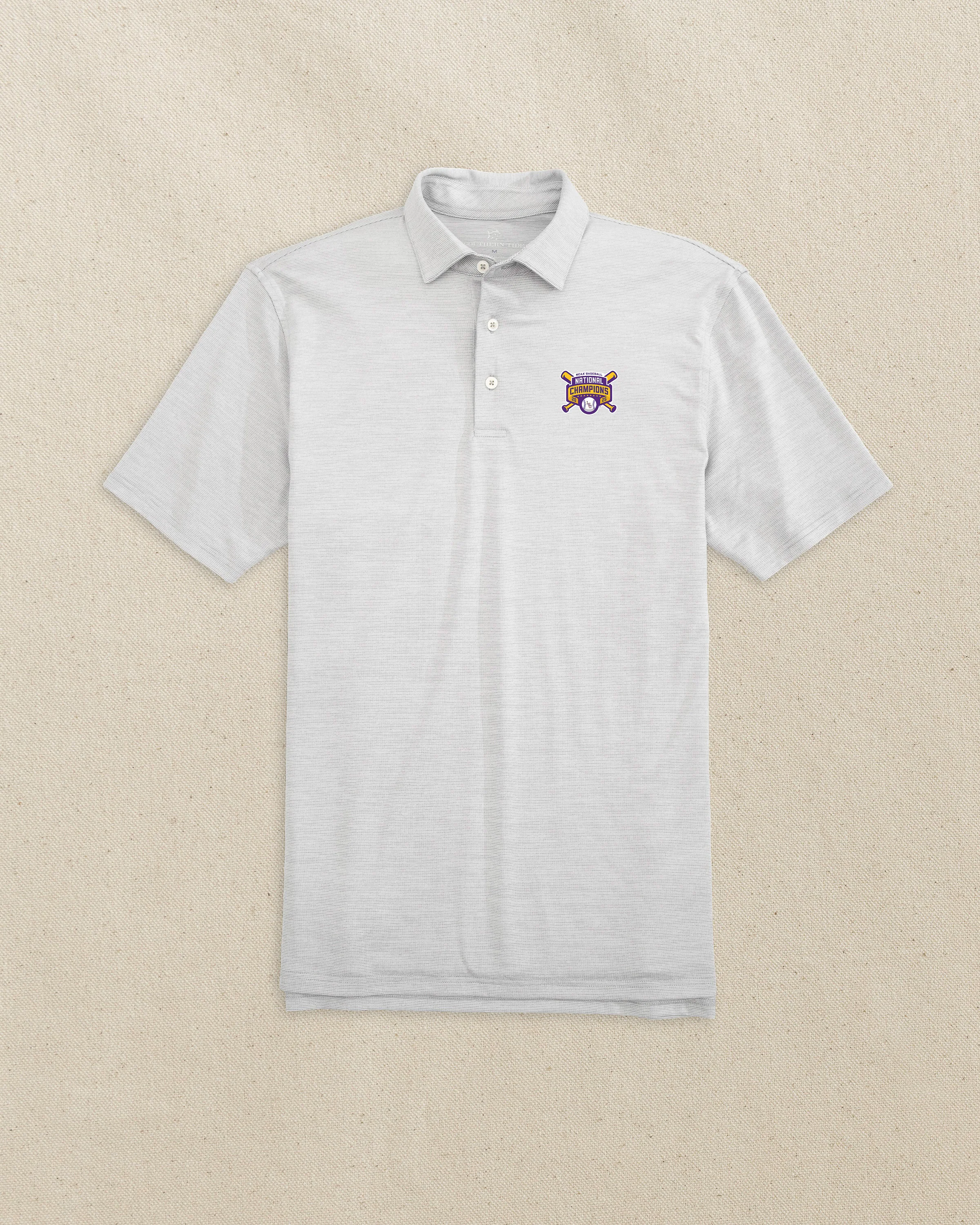 LSU 2025 Baseball National Champions Driver Spacedye Polo