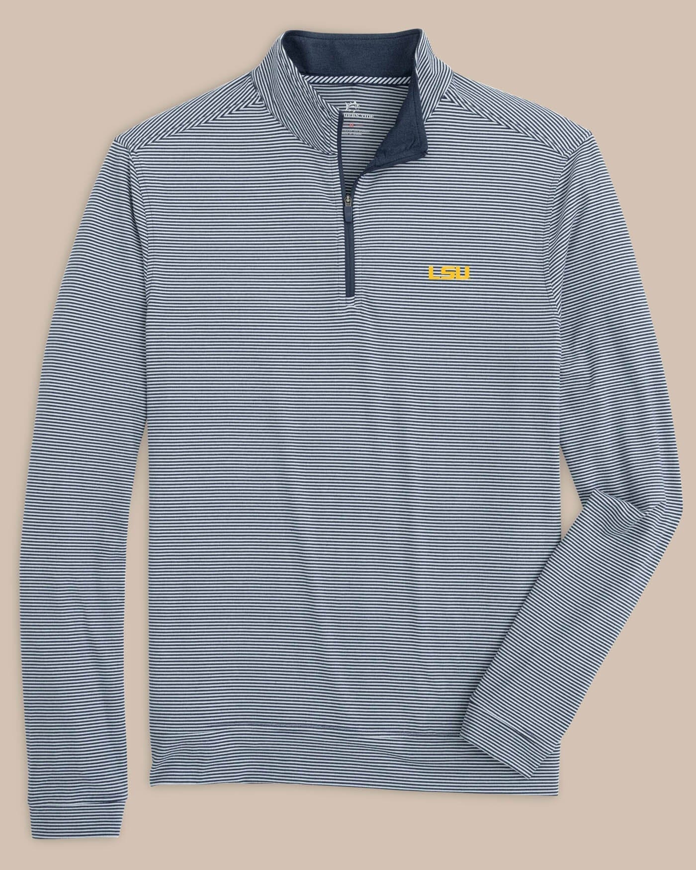 LSU Tigers Cruiser Micro-Stripe Heather Quarter Zip - Image 3