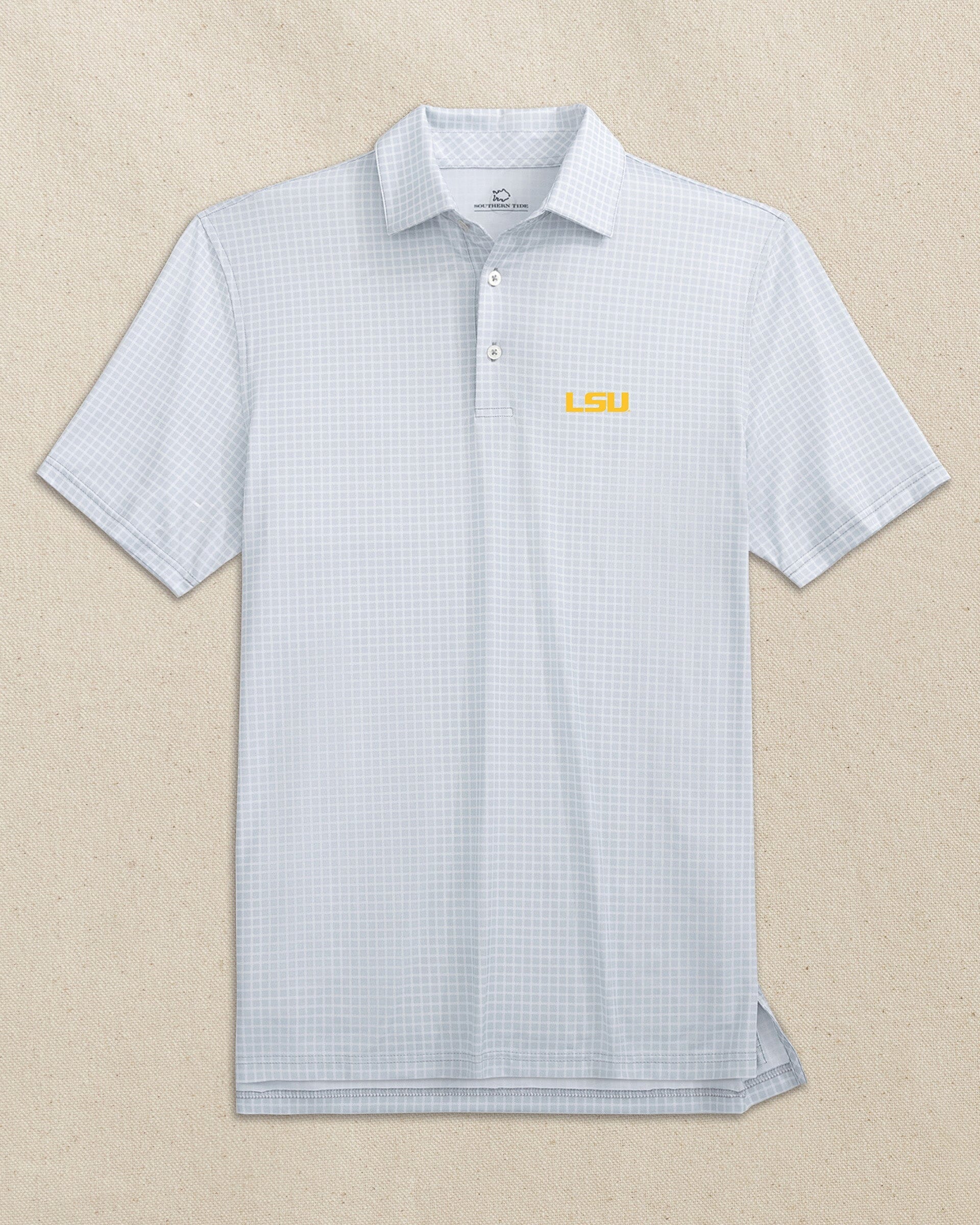 LSU Tigers Driver Dunes Edge Plaid Polo - Image 4
