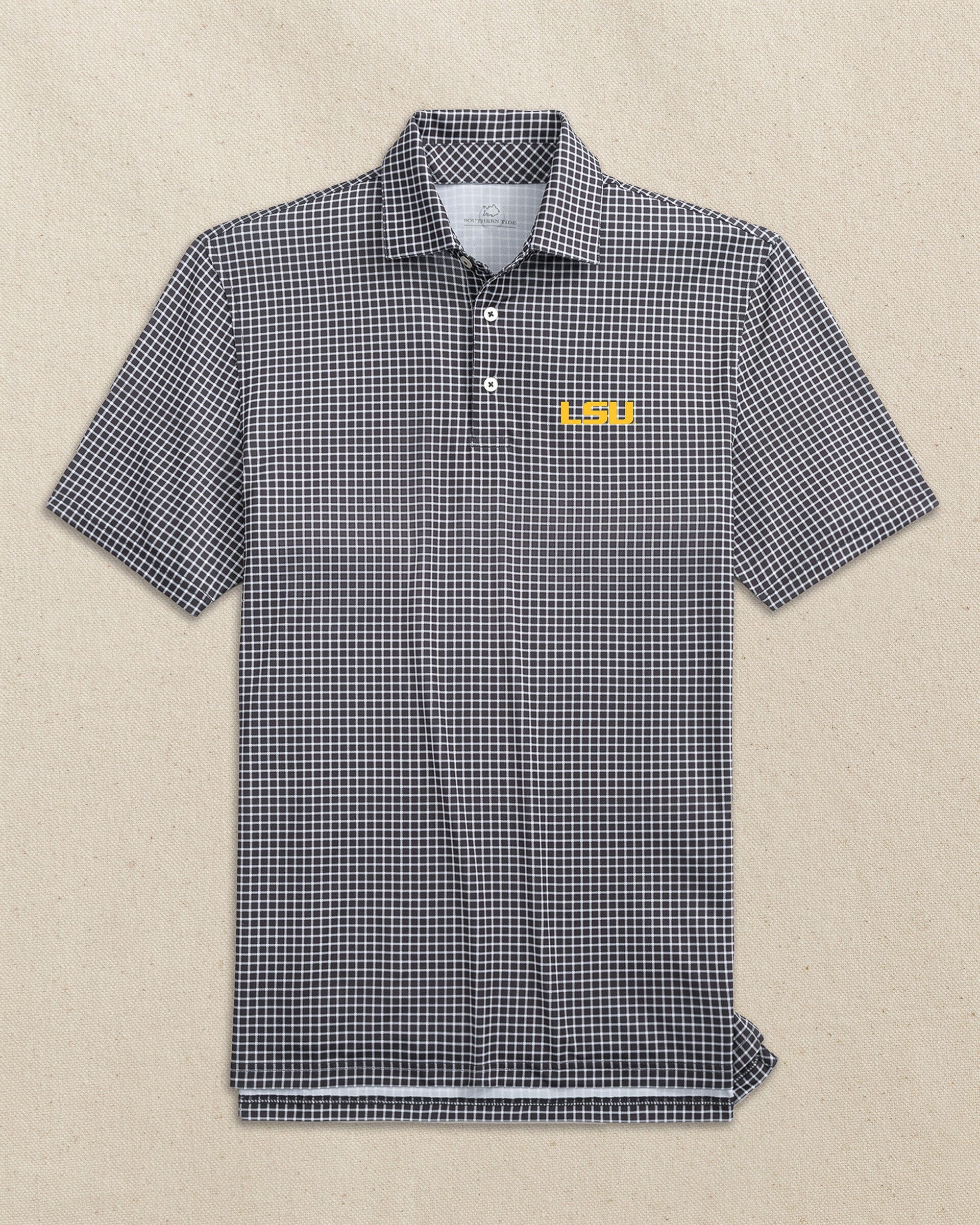 LSU Tigers Driver Dunes Edge Plaid Polo - Image 5