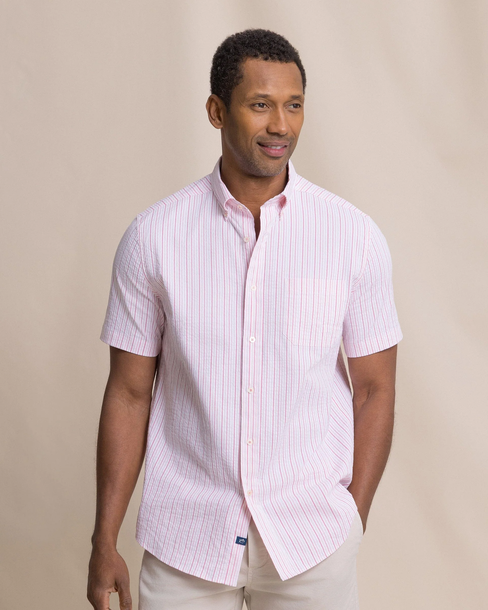 Marina Seersucker Coastal Breeze® Short Sleeve Sport Shirt - Image 12