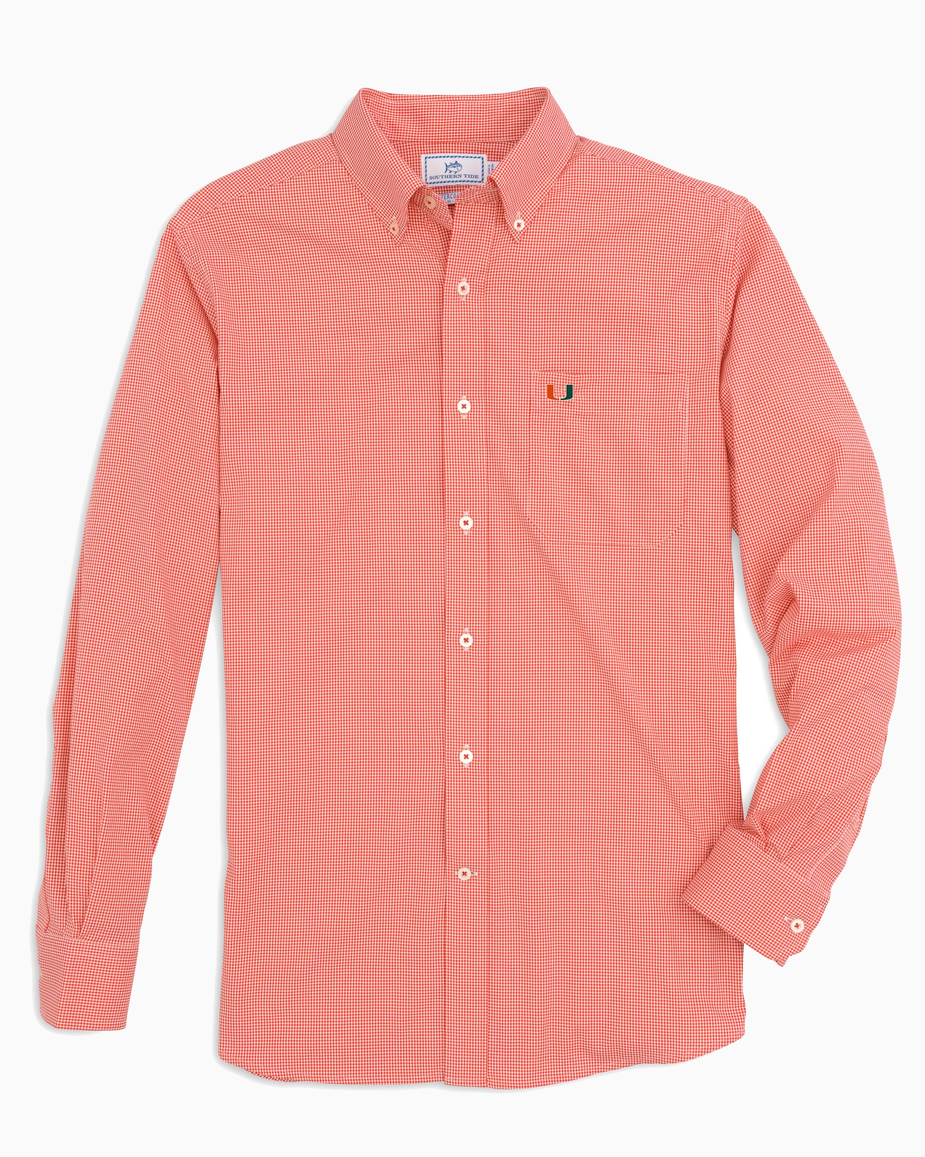 Miami Hurricanes Gingham Button Down Shirt - Image 5
