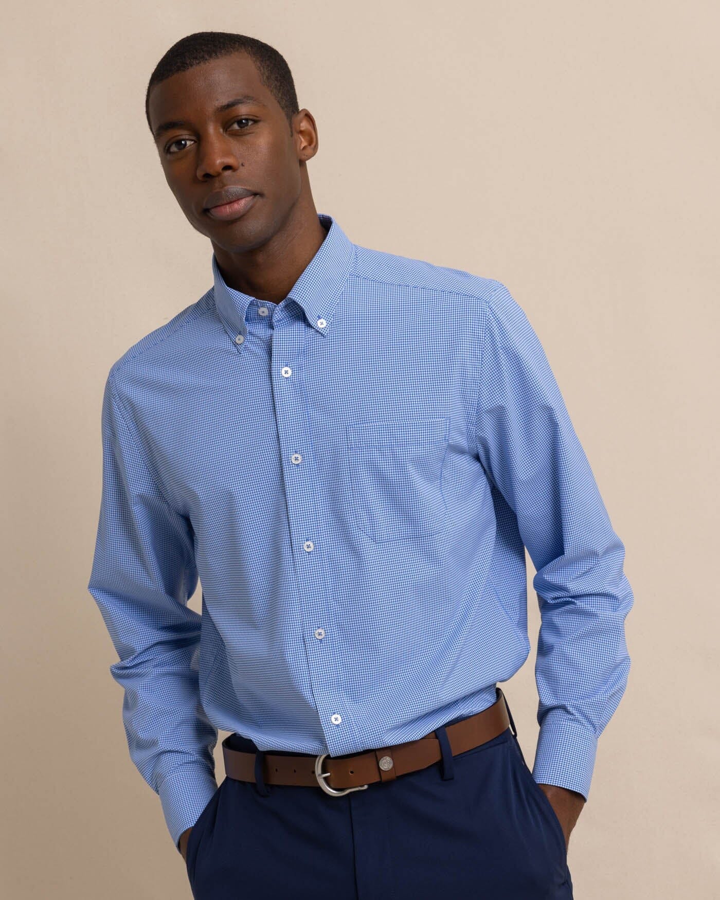 Micro Gingham brrr°® Intercoastal Sport Shirt - Image 10
