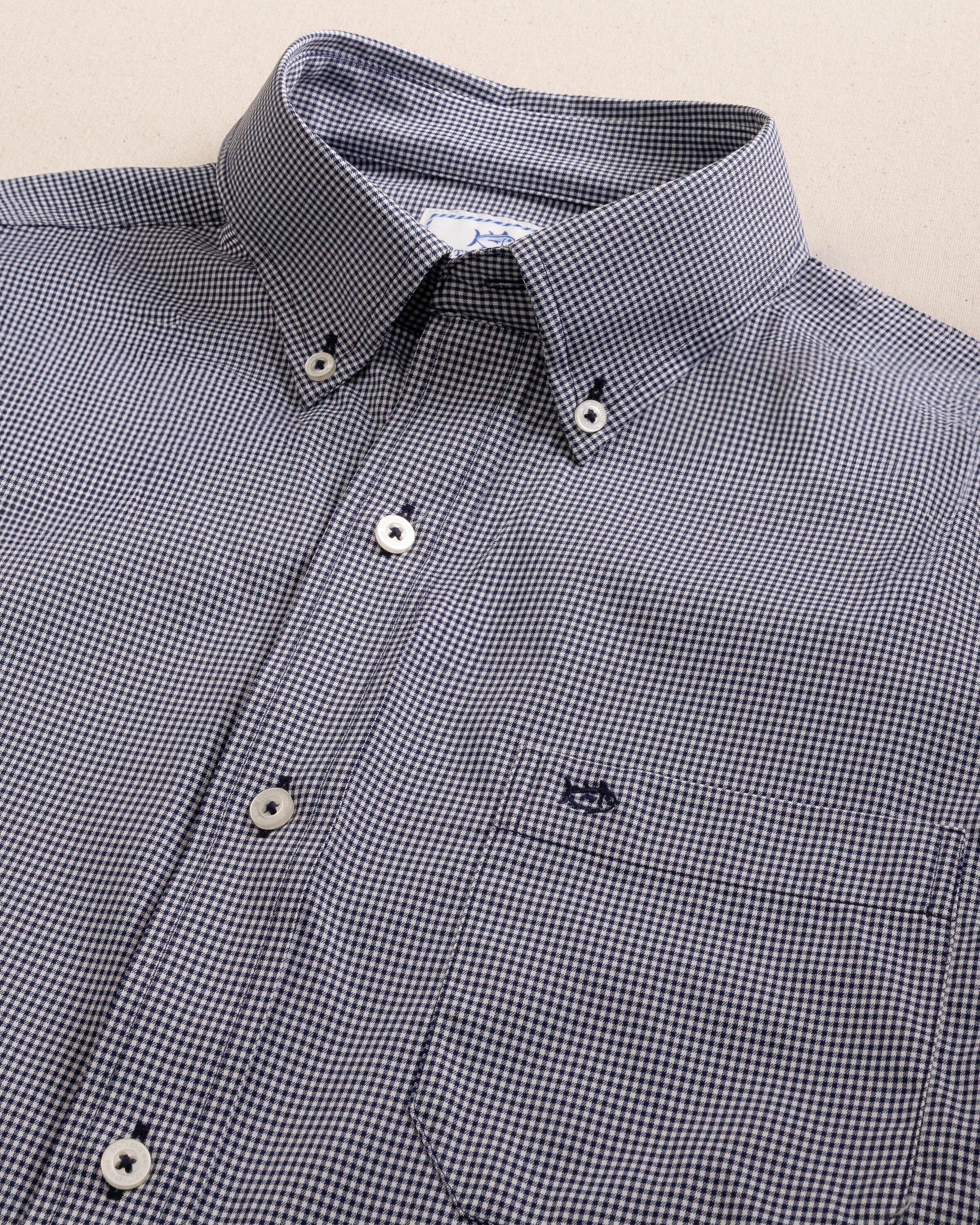 Micro Gingham Intercoastal Performance Sport Shirt - Image 3