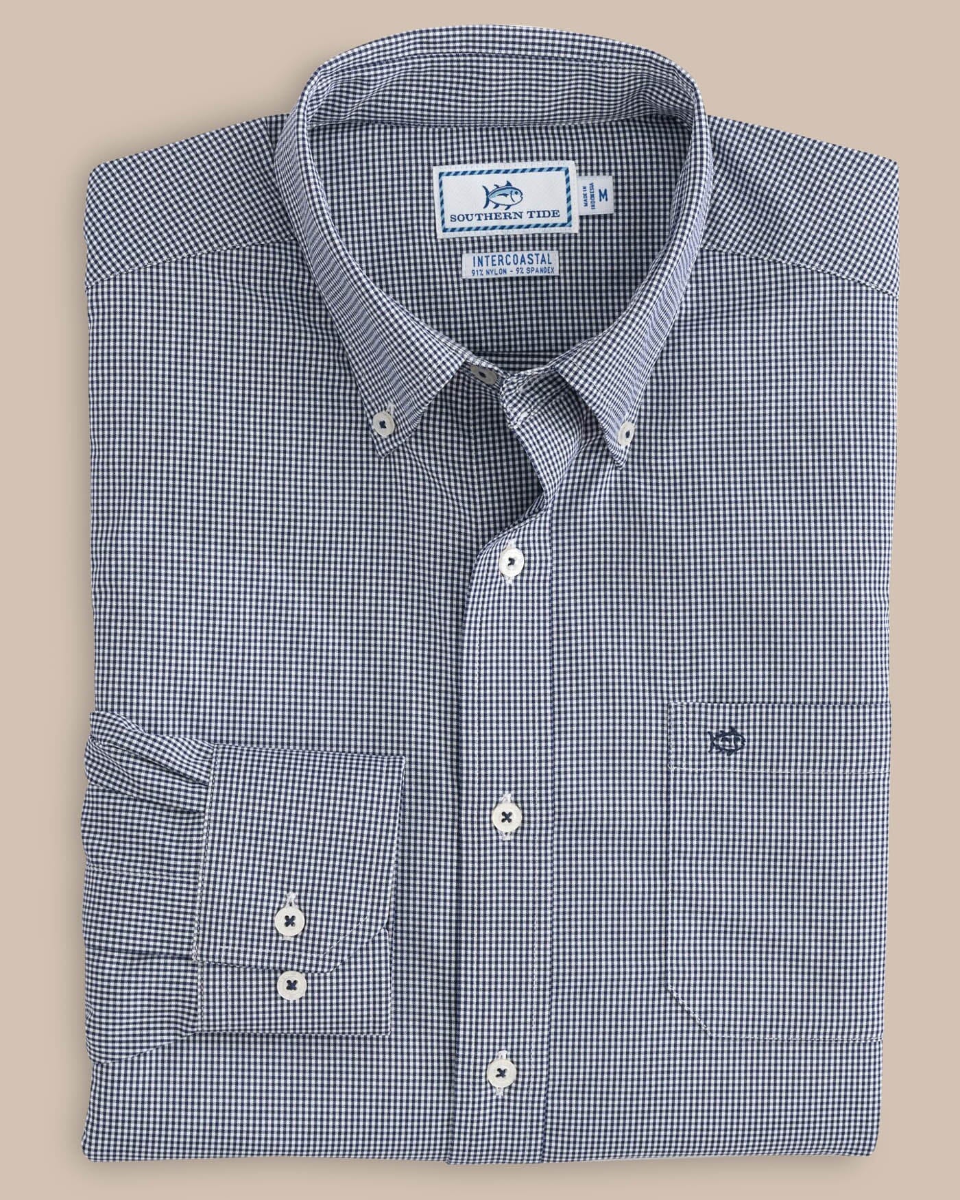 Micro Gingham Intercoastal Performance Sport Shirt - Image 7
