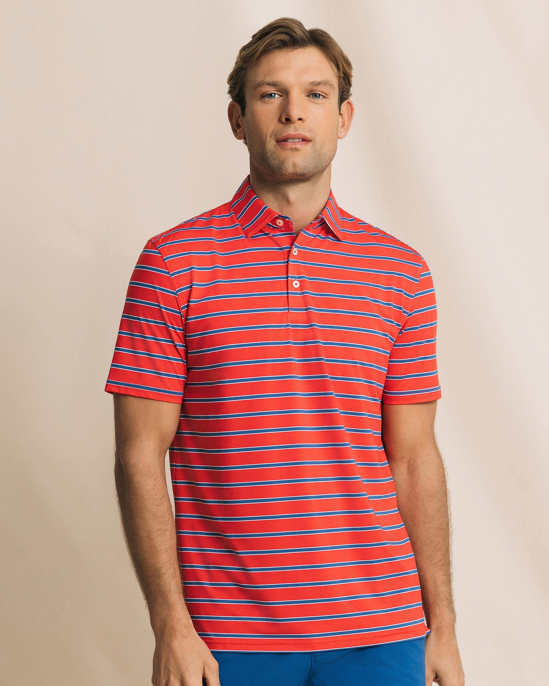 Moonlight Bay Stripe Coastal Breeze® Performance Polo