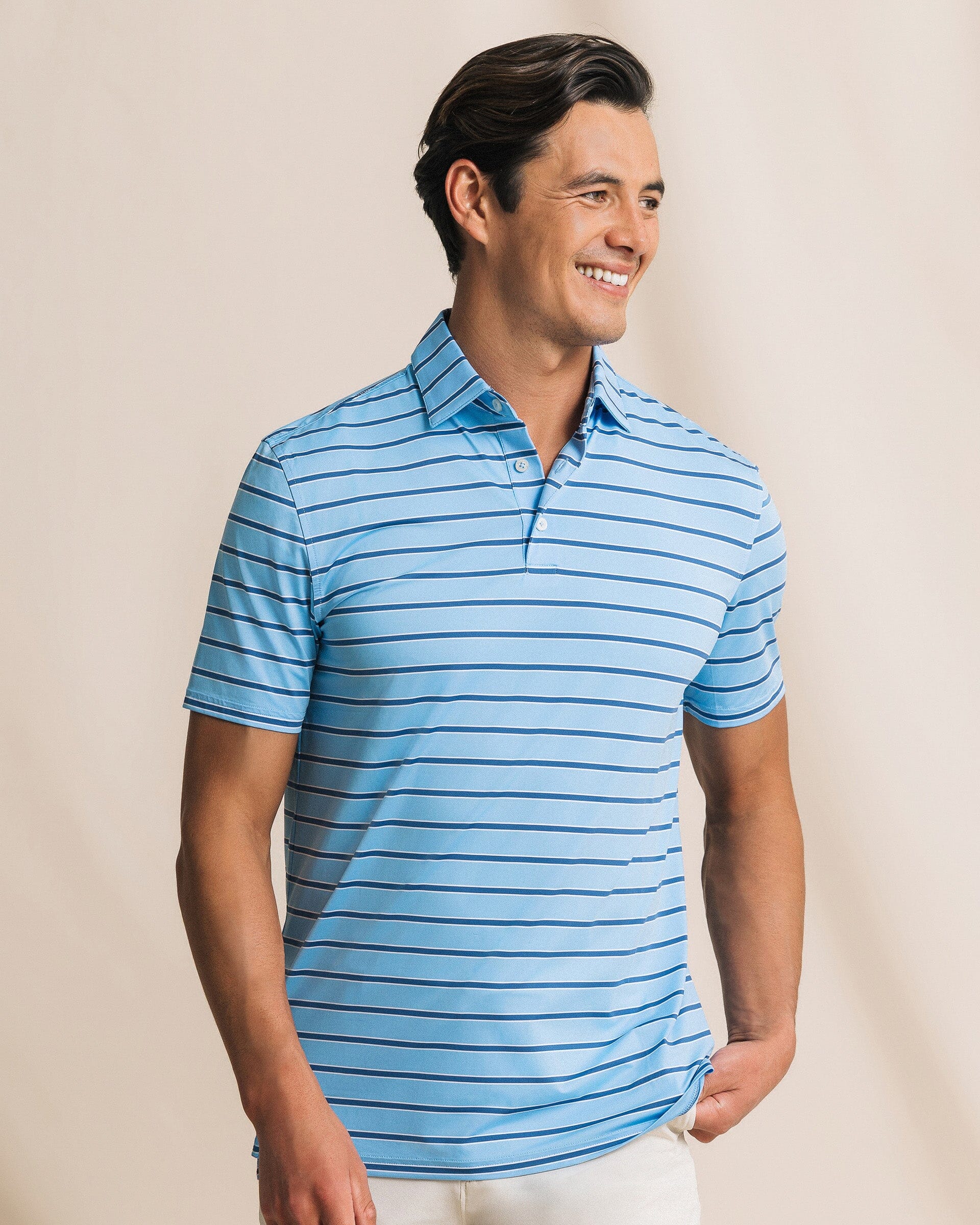Moonlight Bay Stripe Coastal Breeze® Performance Polo - Image 7