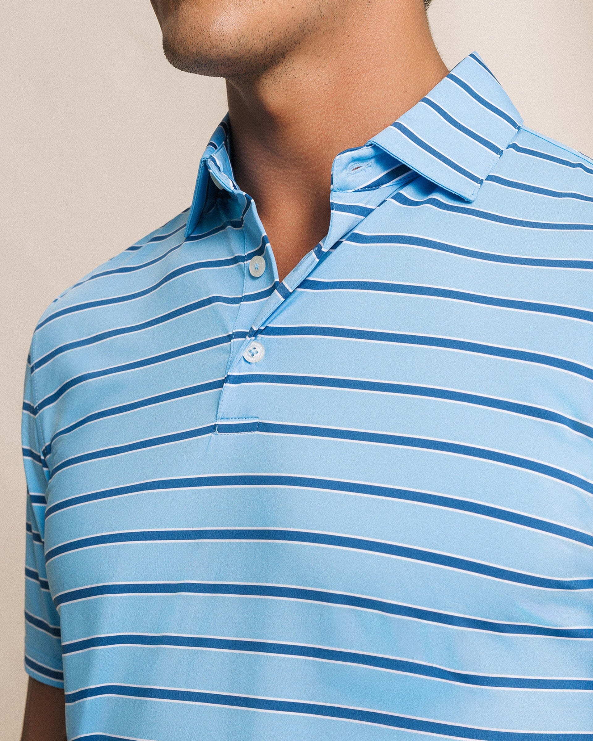 Moonlight Bay Stripe Coastal Breeze® Performance Polo - Image 8