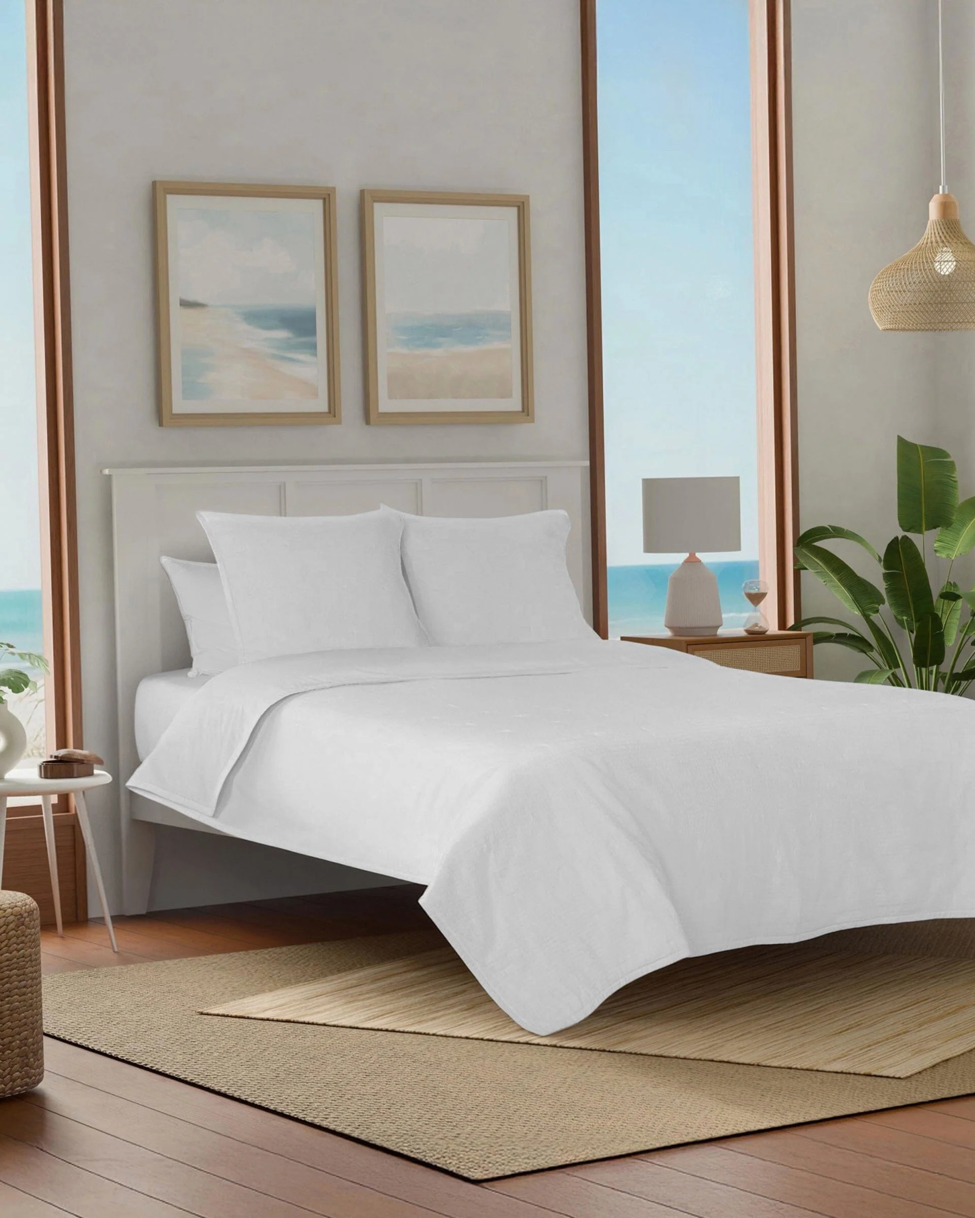 Ocean Isle White Quilt