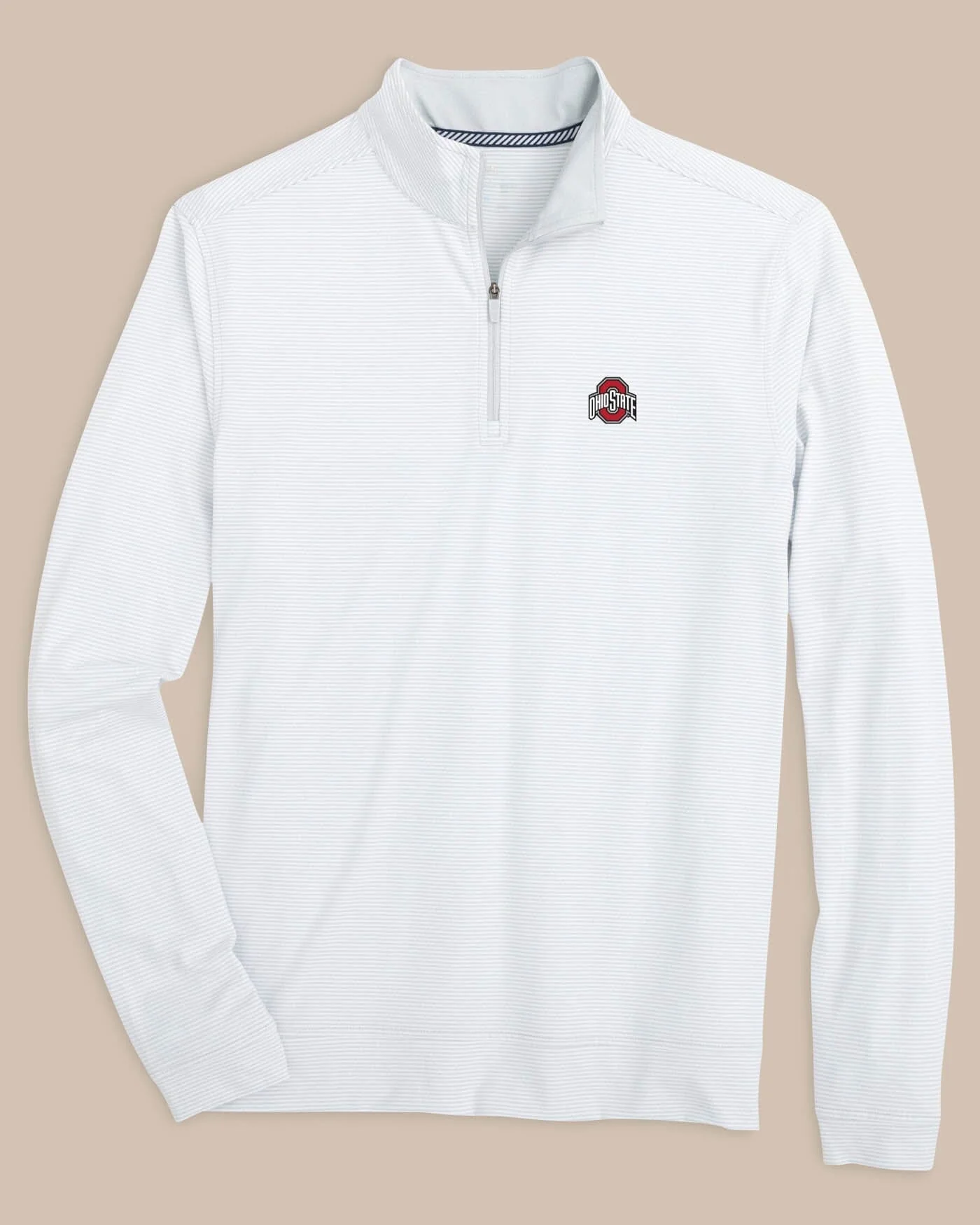 Ohio State Buckeyes Cruiser Micro-Stripe Heather Quarter Zip - Image 3