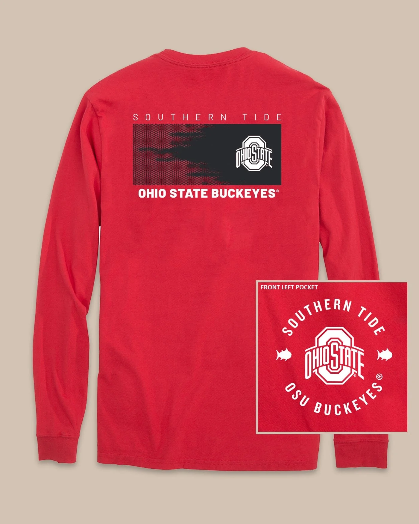 Ohio State Buckeyes Gameday Hexagon Gradient T-Shirt - Image 3