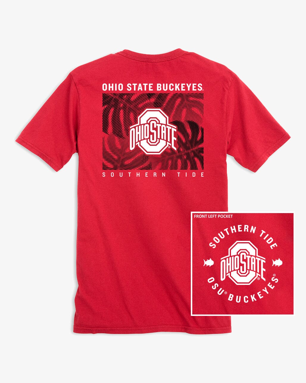 Ohio State Buckeyes Halftone Monstera T-Shirt - Image 4