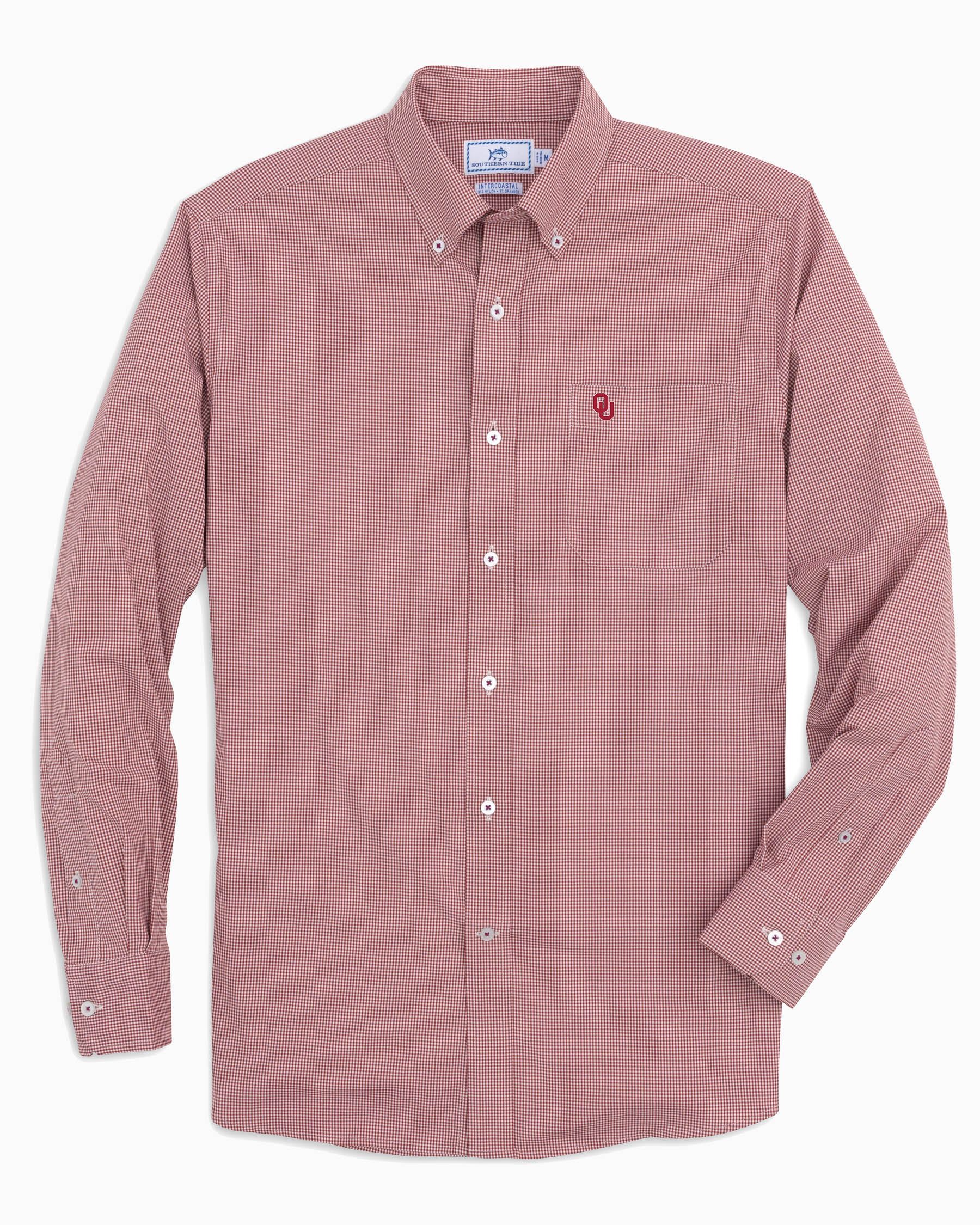 Oklahoma Sooners Gingham Button Down Shirt - Image 3