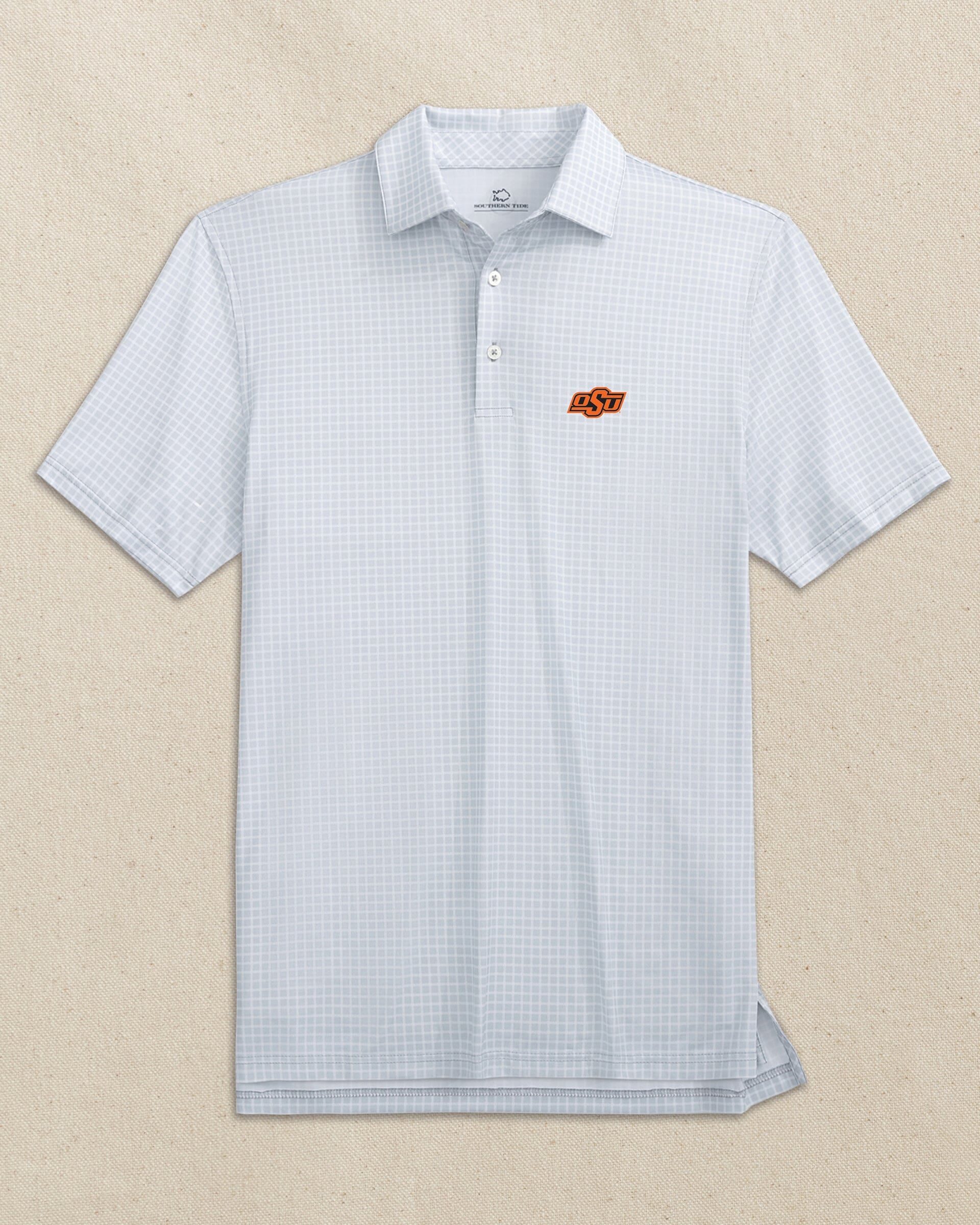 Oklahoma State Cowboys Driver Dunes Edge Plaid Polo - Image 3