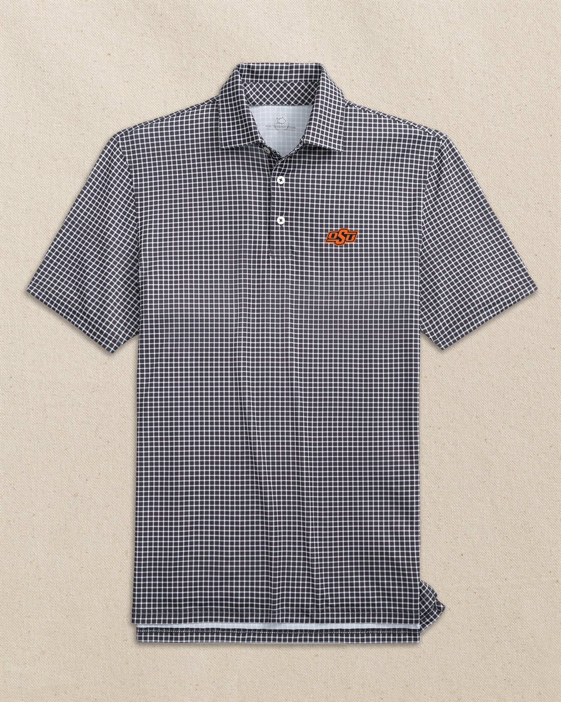 Oklahoma State Cowboys Driver Dunes Edge Plaid Polo - Image 5